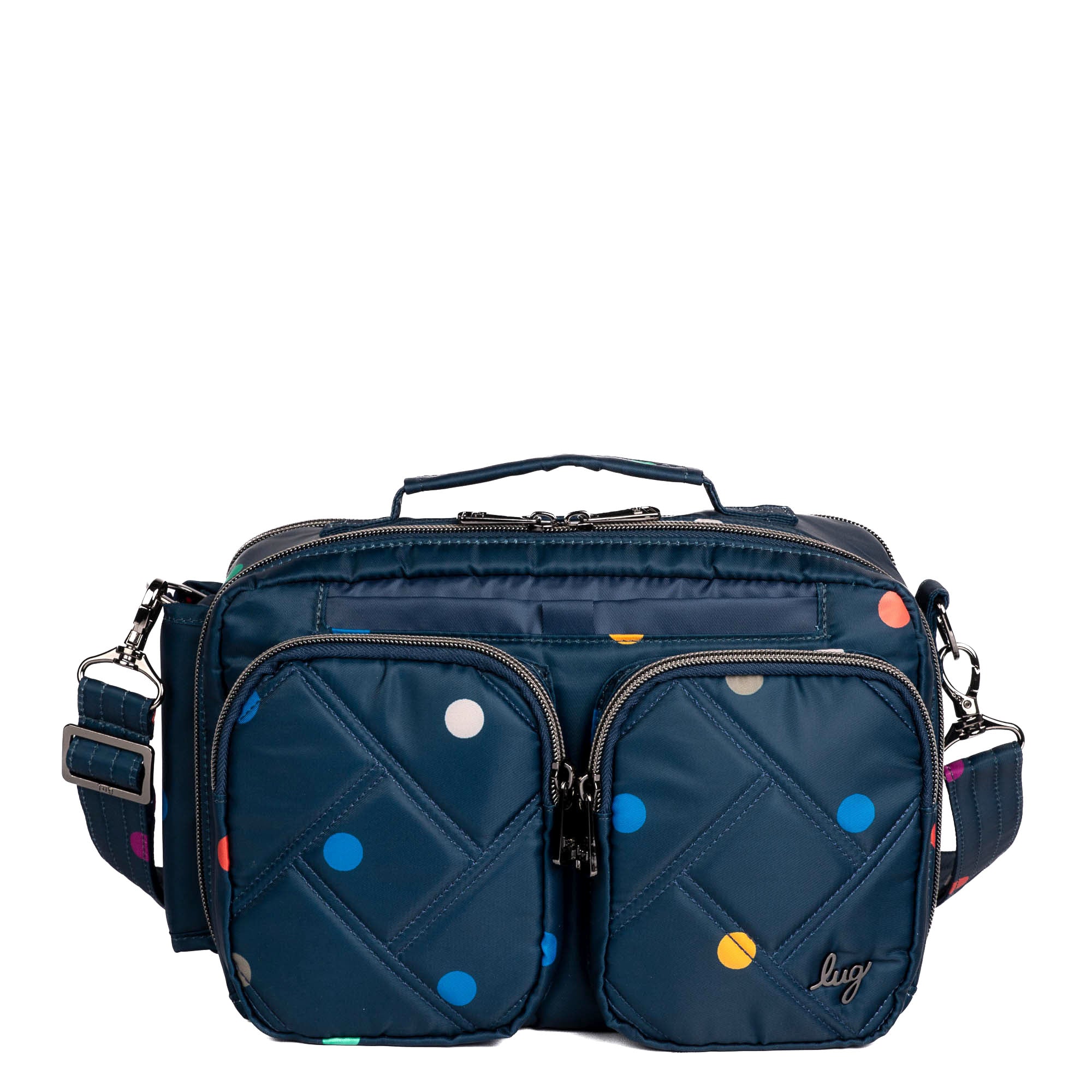 Rider Crossbody Bag - MULTI DOTS NAVY 2 - Rider_MultiDots_01
