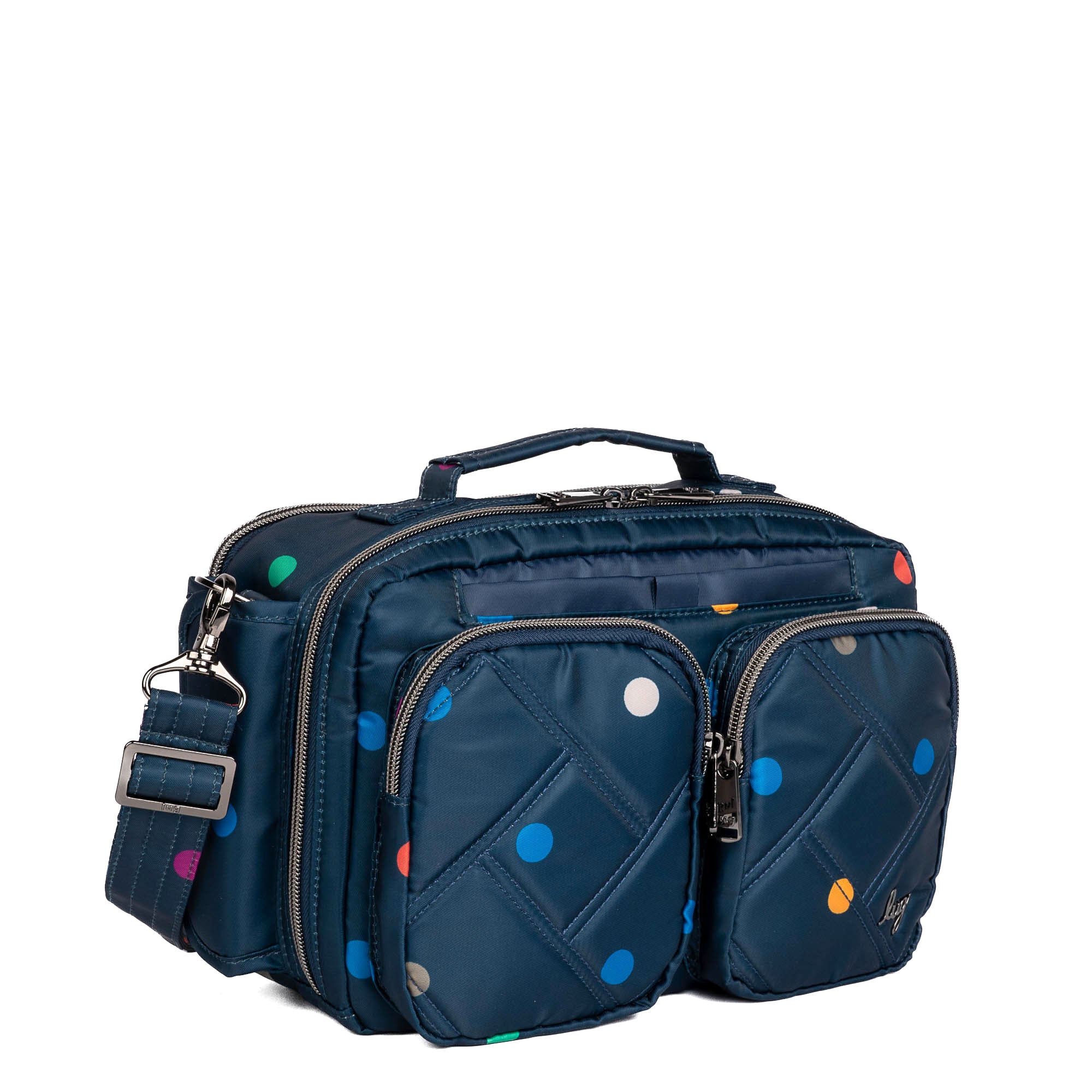 Rider Crossbody Bag - MULTI DOTS NAVY 2 - Rider_MultiDots_02
