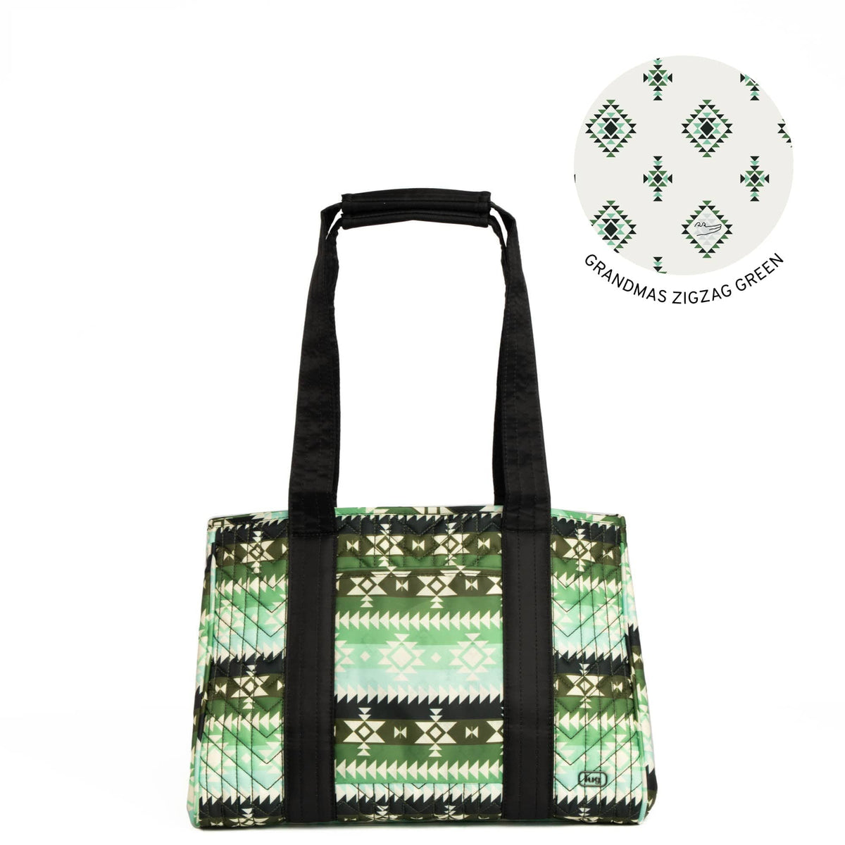 Guild Collection Classic Rover Mini Tote Bag - SOUTHWEST GEESE GREEN - RoverMini_SouthWestGeeseGreen