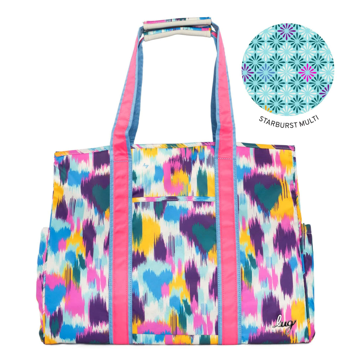 Rover X-Large Carry-All Tote - HEART IKAT MULTI - Rover_HeartIkatMulti