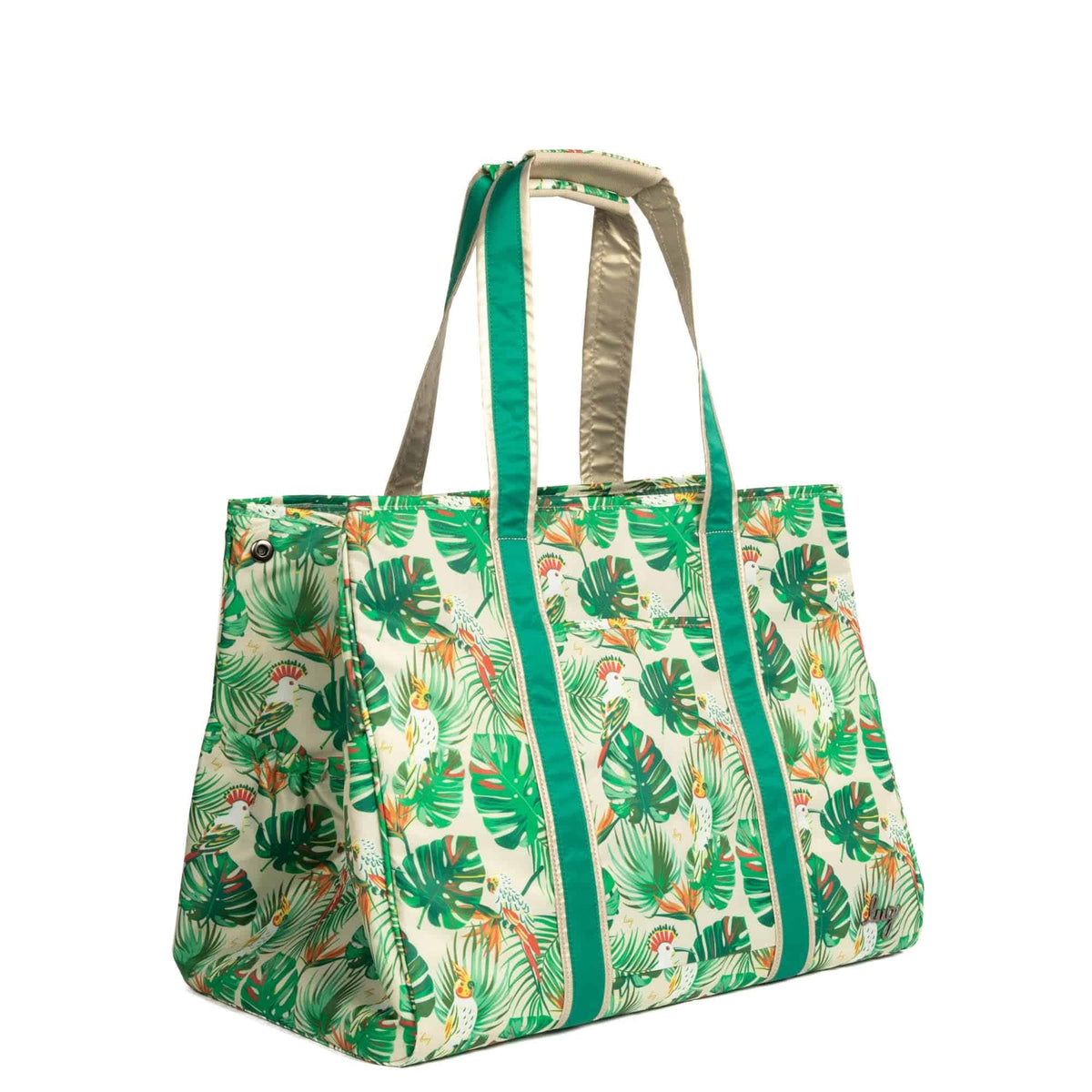 Rover X-Large Carry-All Tote - TROPICAL BIRDS CREAM - Rover_TropicalBirdsCream_02