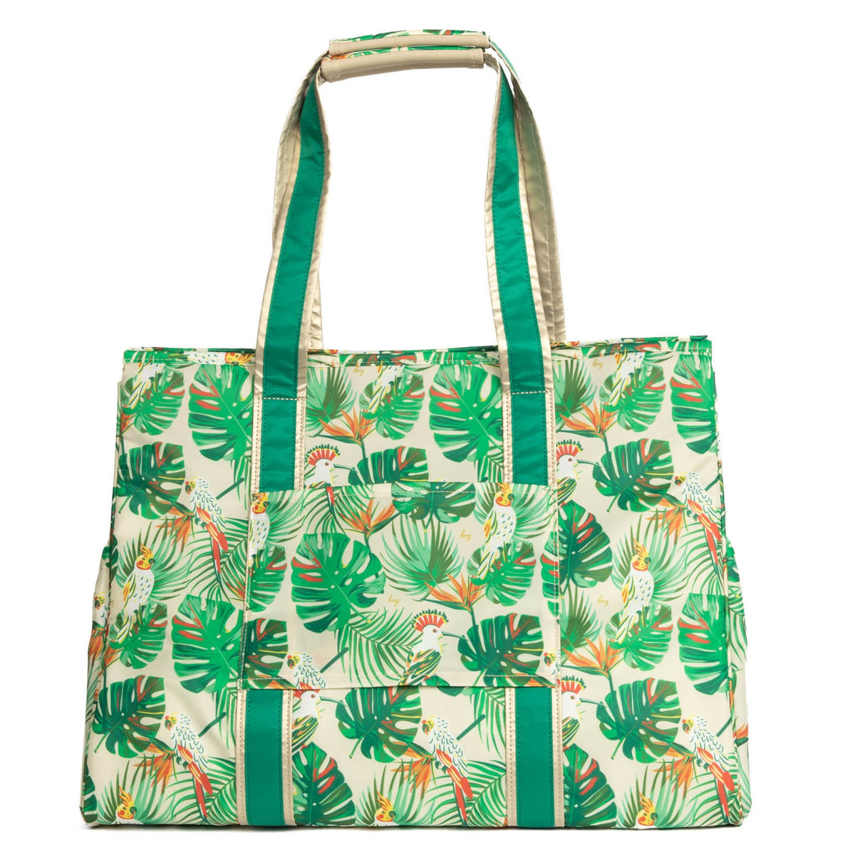 Rover X-Large Carry-All Tote - TROPICAL BIRDS CREAM - Rover_TropicalBirdsCream_04