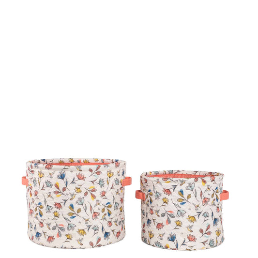 Rowboat 2pc Storage Bins - - Rowboat2pcStorageBins_HummingbirdFloral_01