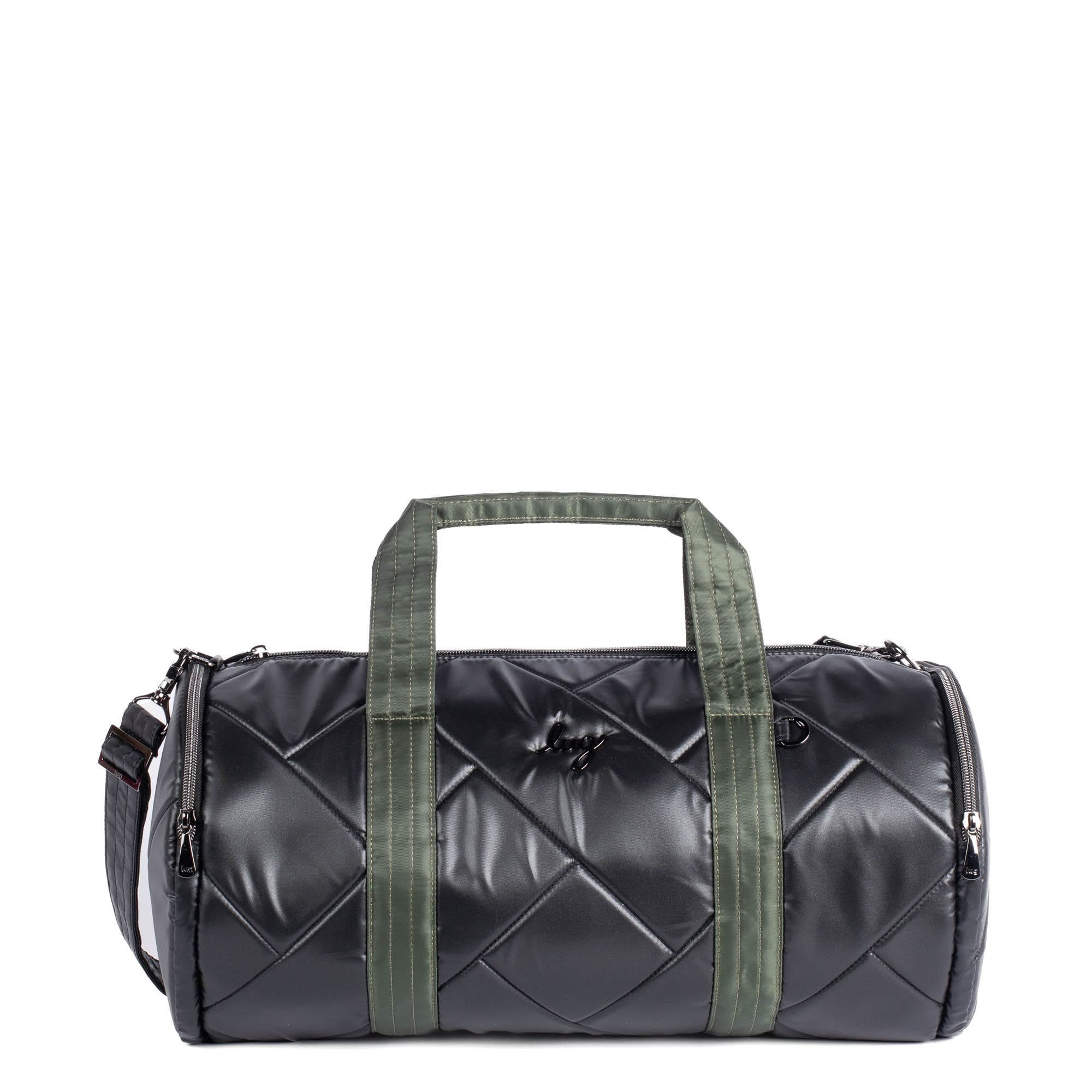 Rowboat Duffel Bag - METALLIC BLACK OLIVE - RowboatDuffle_METALLICBLACKwOLIVE_01