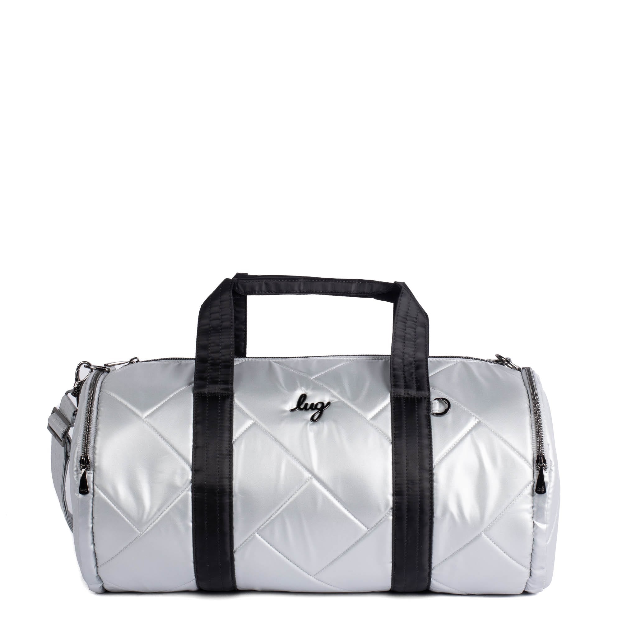 Rowboat Duffel Bag - - RowboatDuffle_METALLICSILVERwBLACK_01_890a09f0-8070-4f6b-8e2b-d0d8f47e8f49