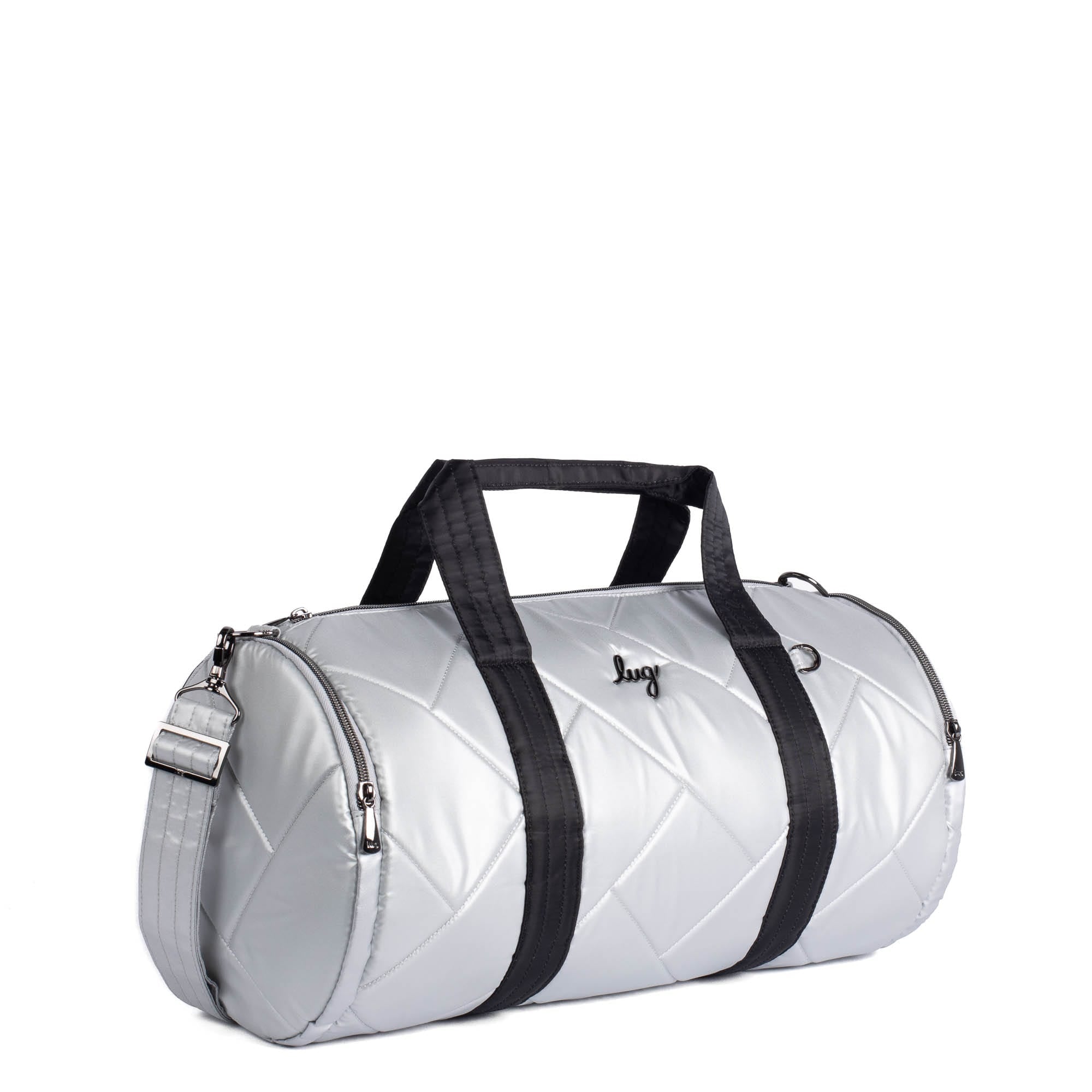 Rowboat Duffel Bag - METALLIC SILVER BLACK - RowboatDuffle_METALLICSILVERwBLACK_02