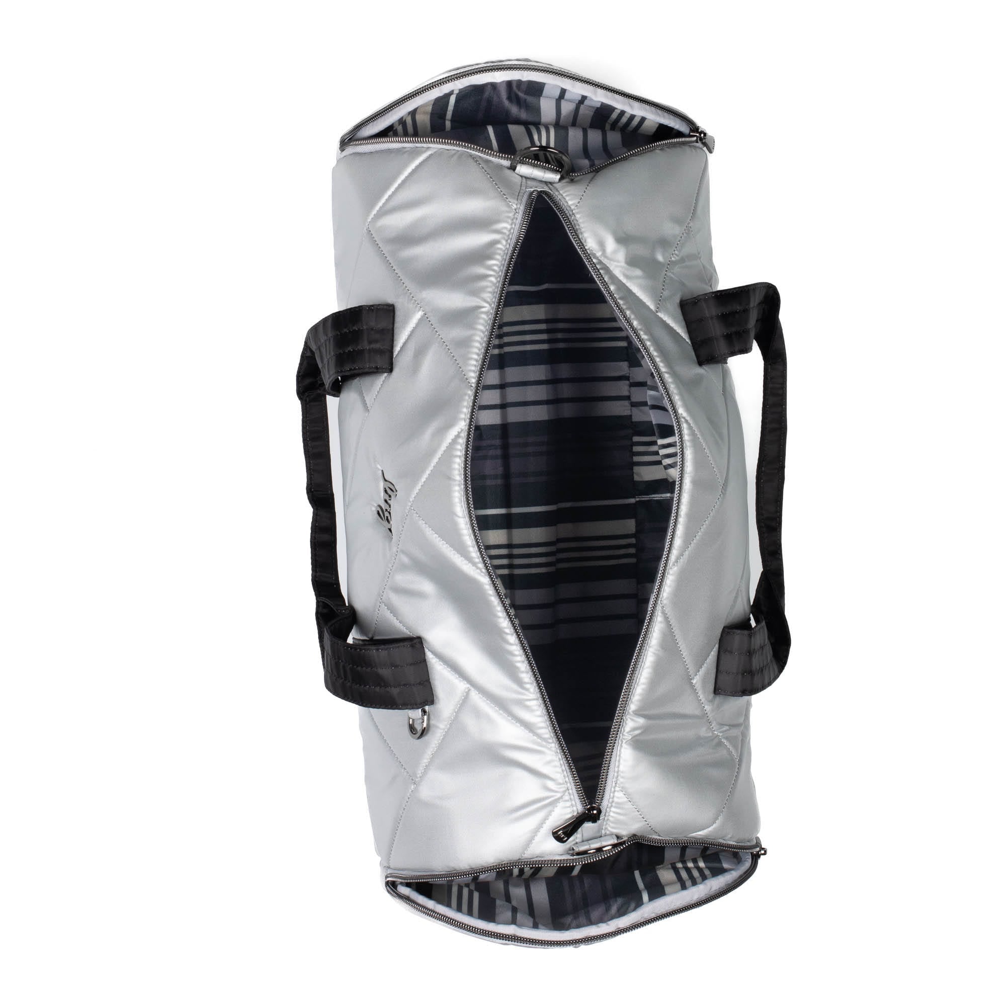 Rowboat Duffel Bag - METALLIC SILVER BLACK - RowboatDuffle_METALLICSILVERwBLACK_05