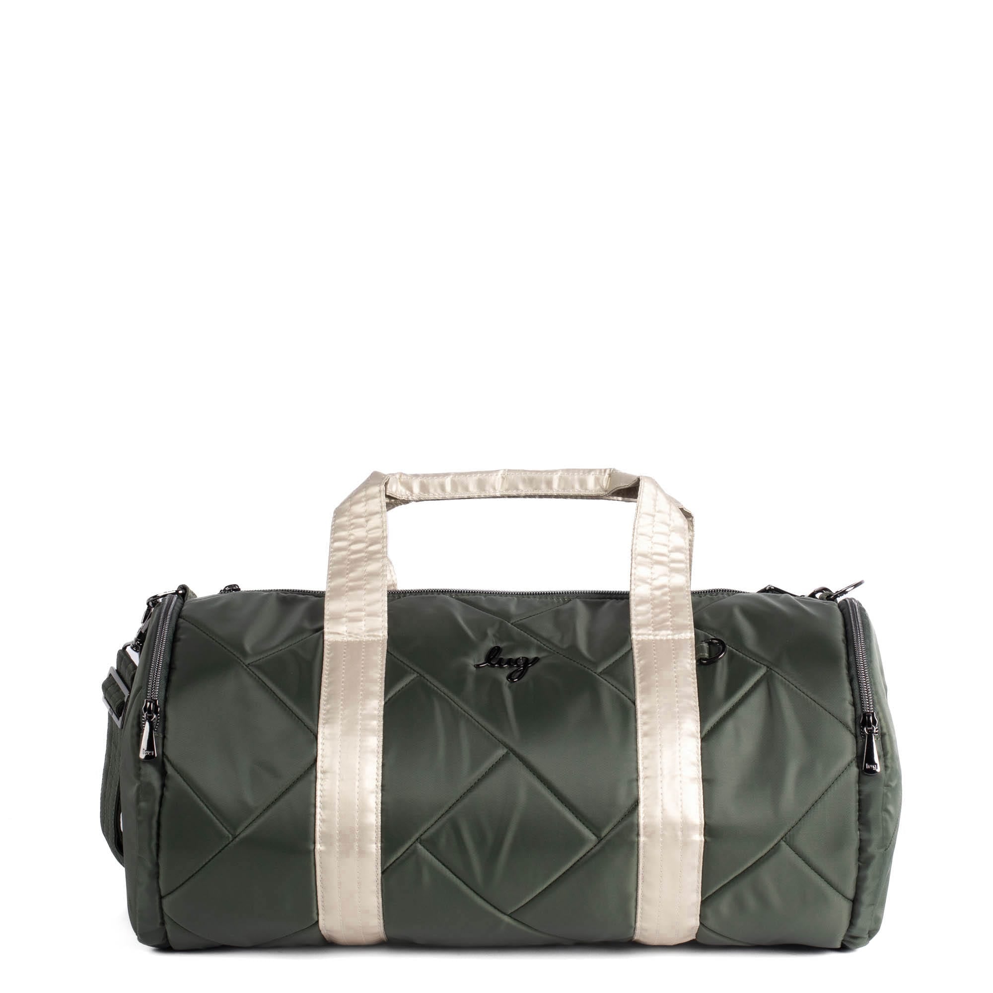 Rowboat Duffel Bag - OLIVE METALLIC CHAMPAGNE - RowboatDuffle_OLIVEwMETALLICCHAMPAGNE_01