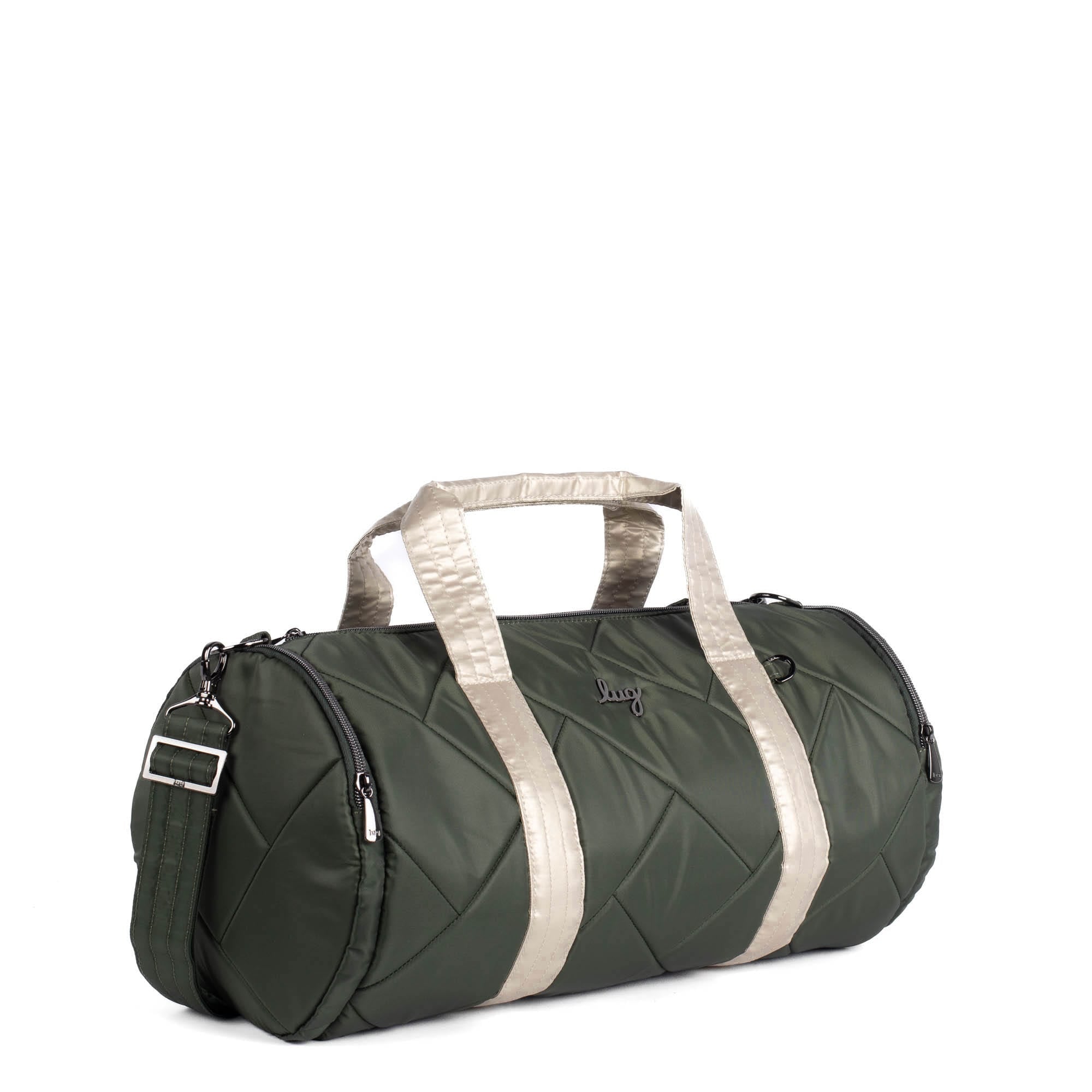Rowboat Duffel Bag - OLIVE METALLIC CHAMPAGNE - RowboatDuffle_OLIVEwMETALLICCHAMPAGNE_02