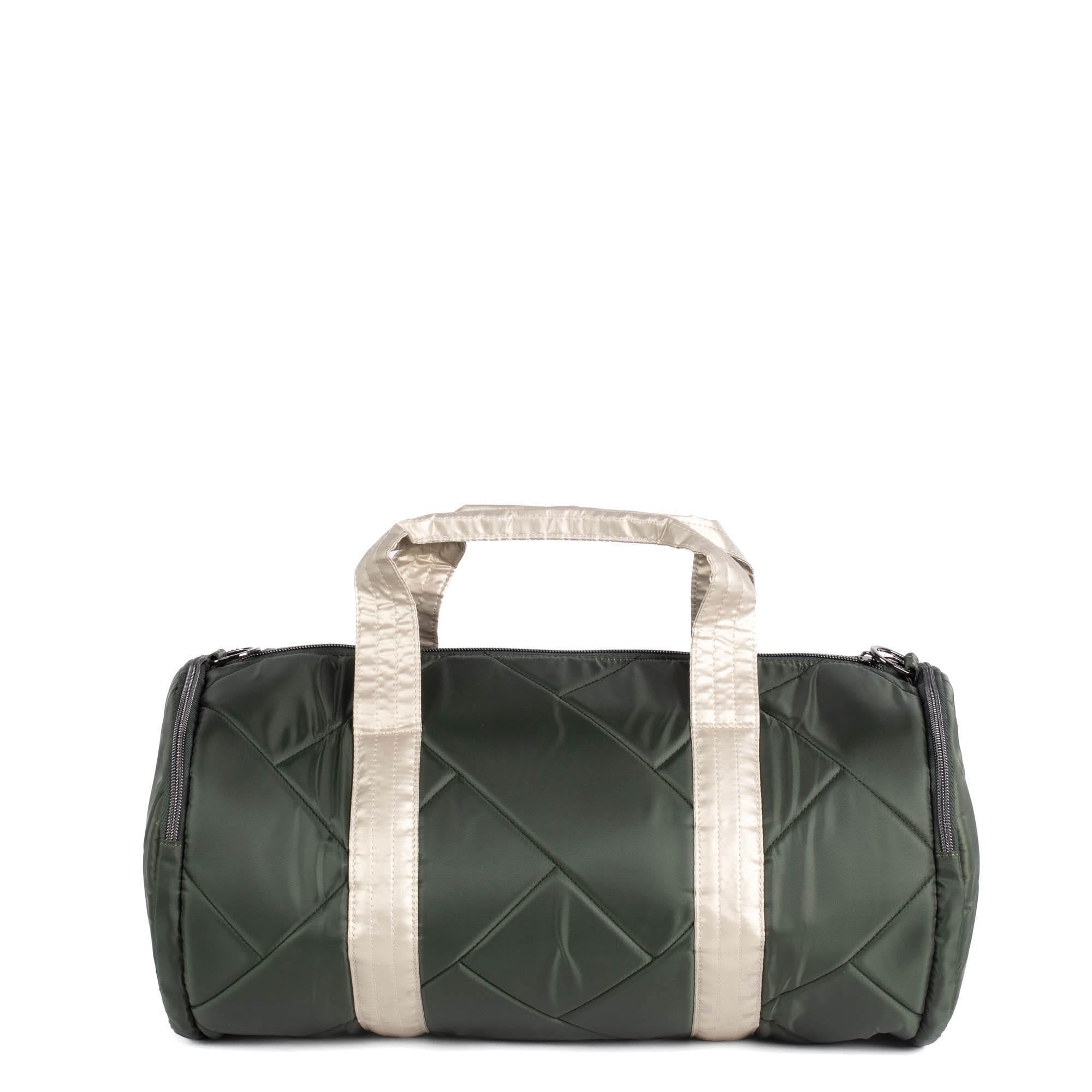 Rowboat Duffel Bag - OLIVE METALLIC CHAMPAGNE - RowboatDuffle_OLIVEwMETALLICCHAMPAGNE_04