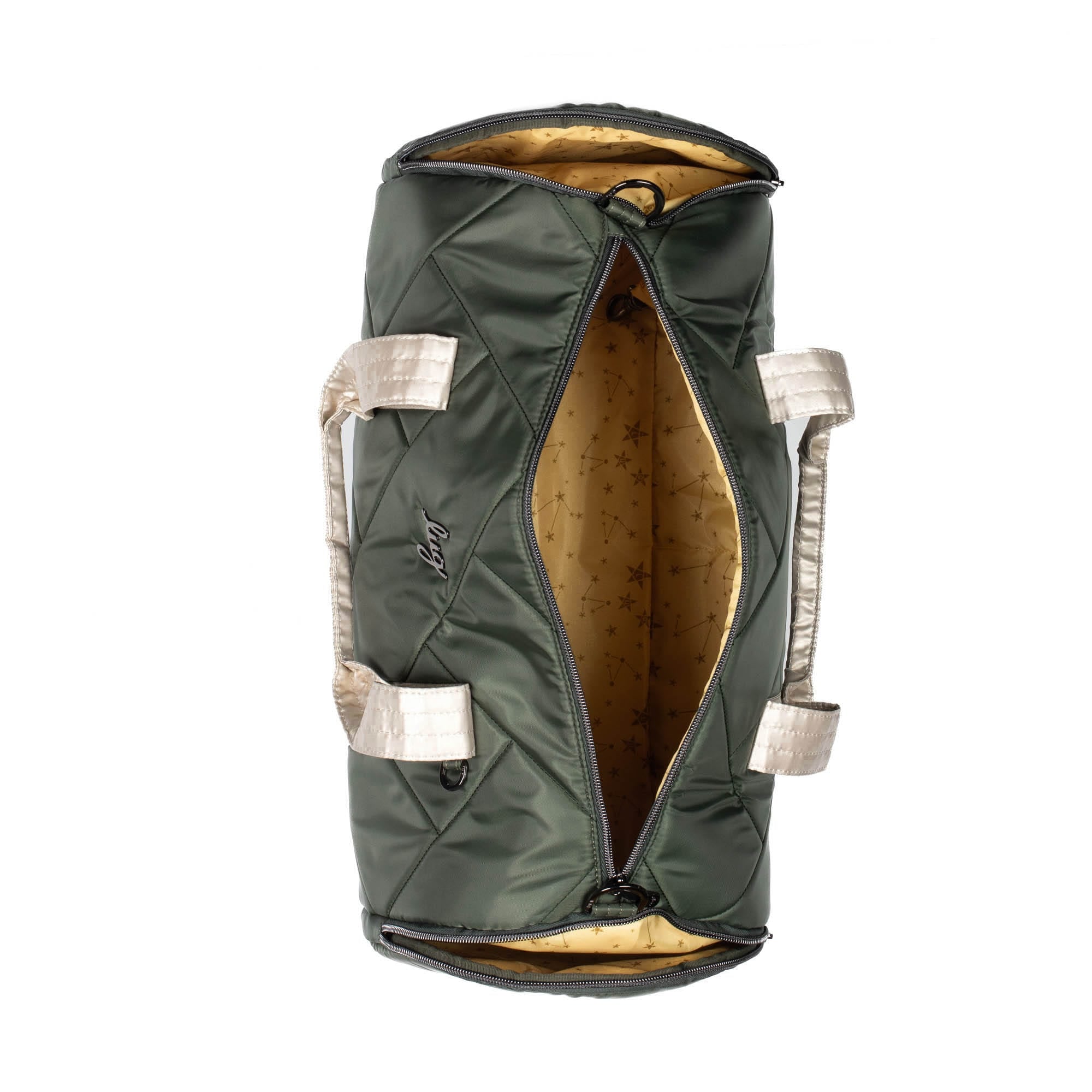 Rowboat Duffel Bag - OLIVE METALLIC CHAMPAGNE - RowboatDuffle_OLIVEwMETALLICCHAMPAGNE_05