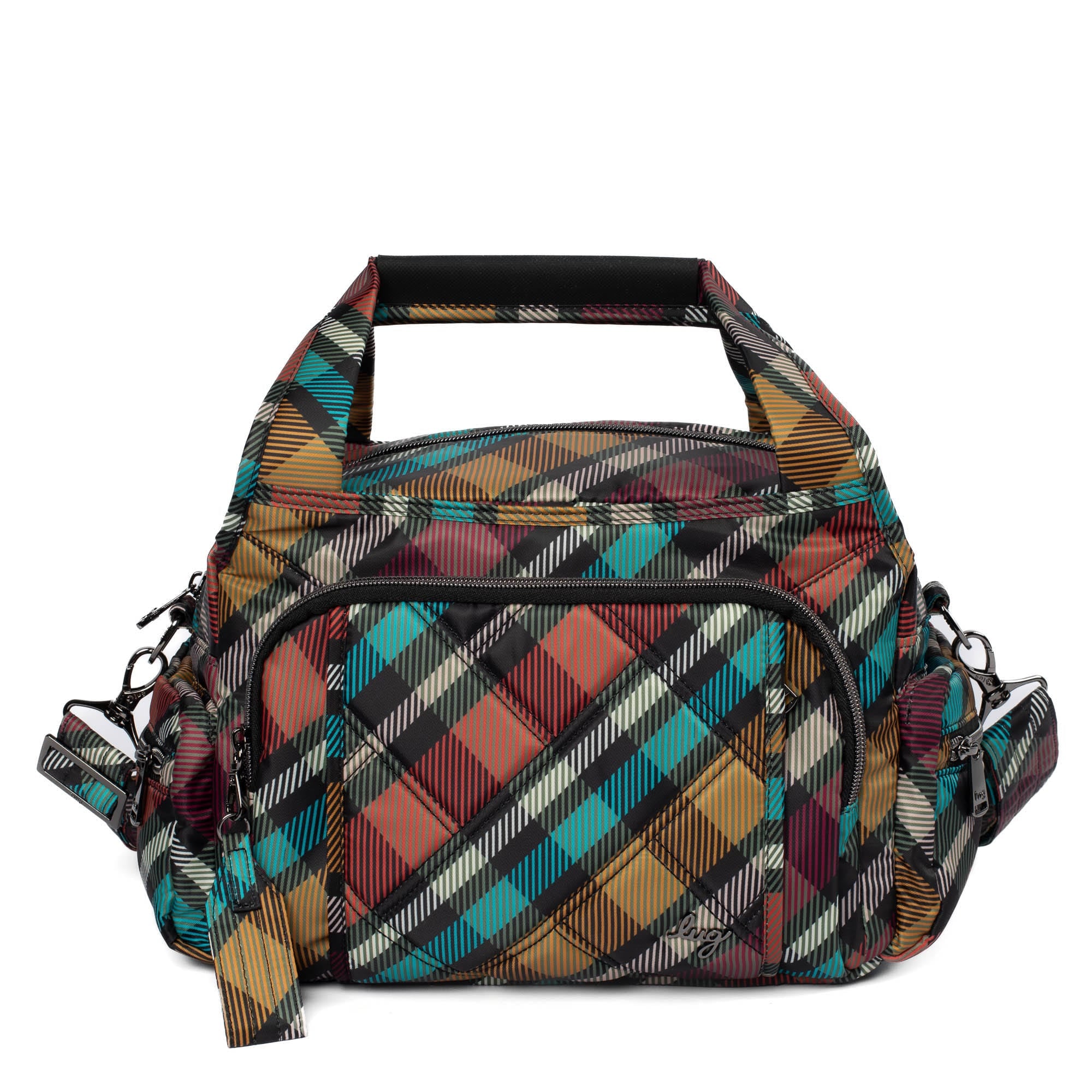 Rumble Satchel Bag - PLAYFUL PLAID AUTUMN - Rumble_PlayfulPlaid_01