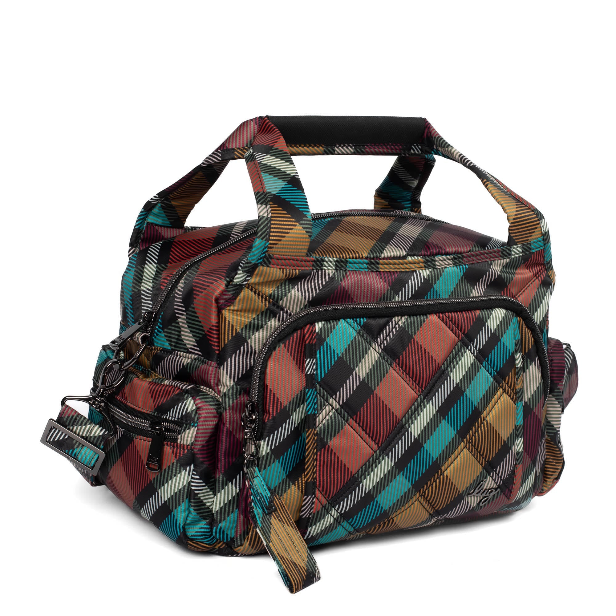 Rumble Satchel Bag - PLAYFUL PLAID AUTUMN - Rumble_PlayfulPlaid_02