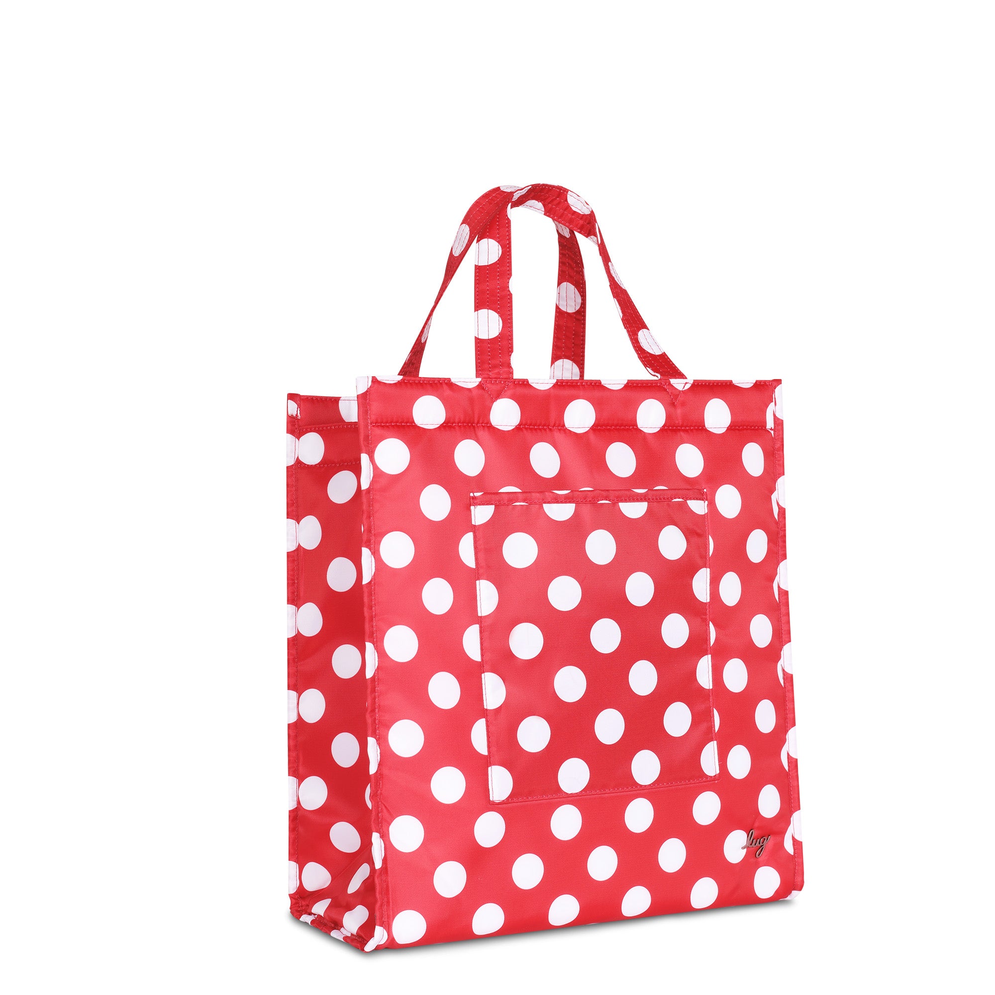 Runner 1pc Tote Bag - CRIMSON LARGE DOT - Runner1pc_Crimson_Lg_Dot_02