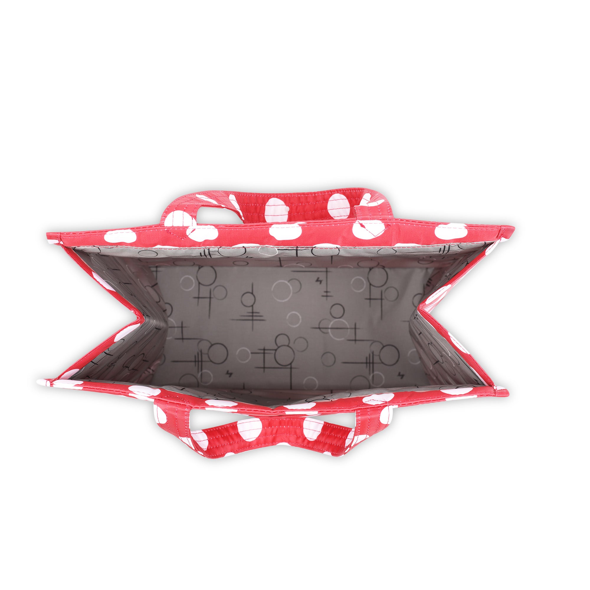 Runner 1pc Tote Bag - METALLIC SILVER - Runner1pc_Crimson_Lg_Dot_05