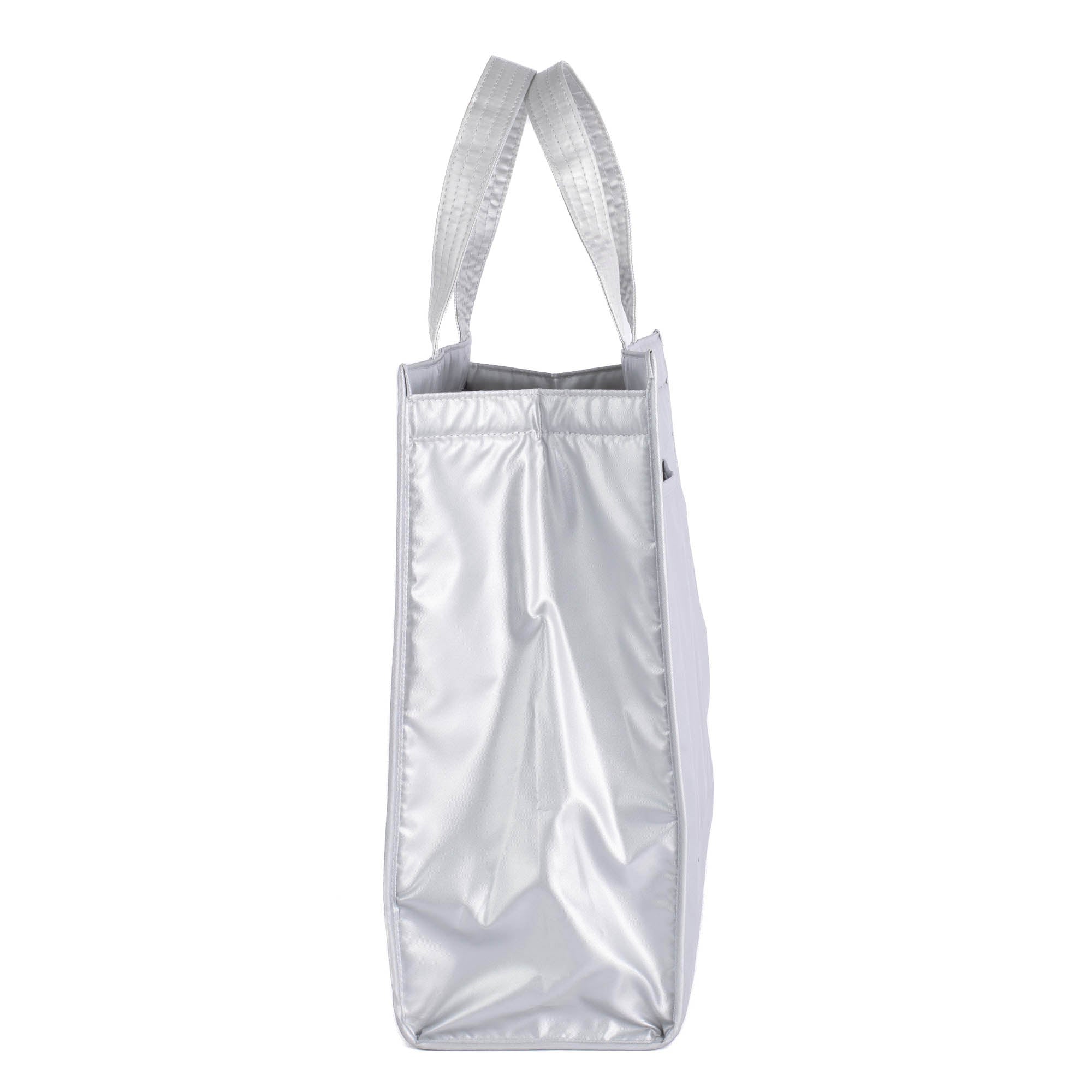 Runner 1pc Tote Bag - CRIMSON LARGE DOT - Runner1pc_MetallicSilver_032
