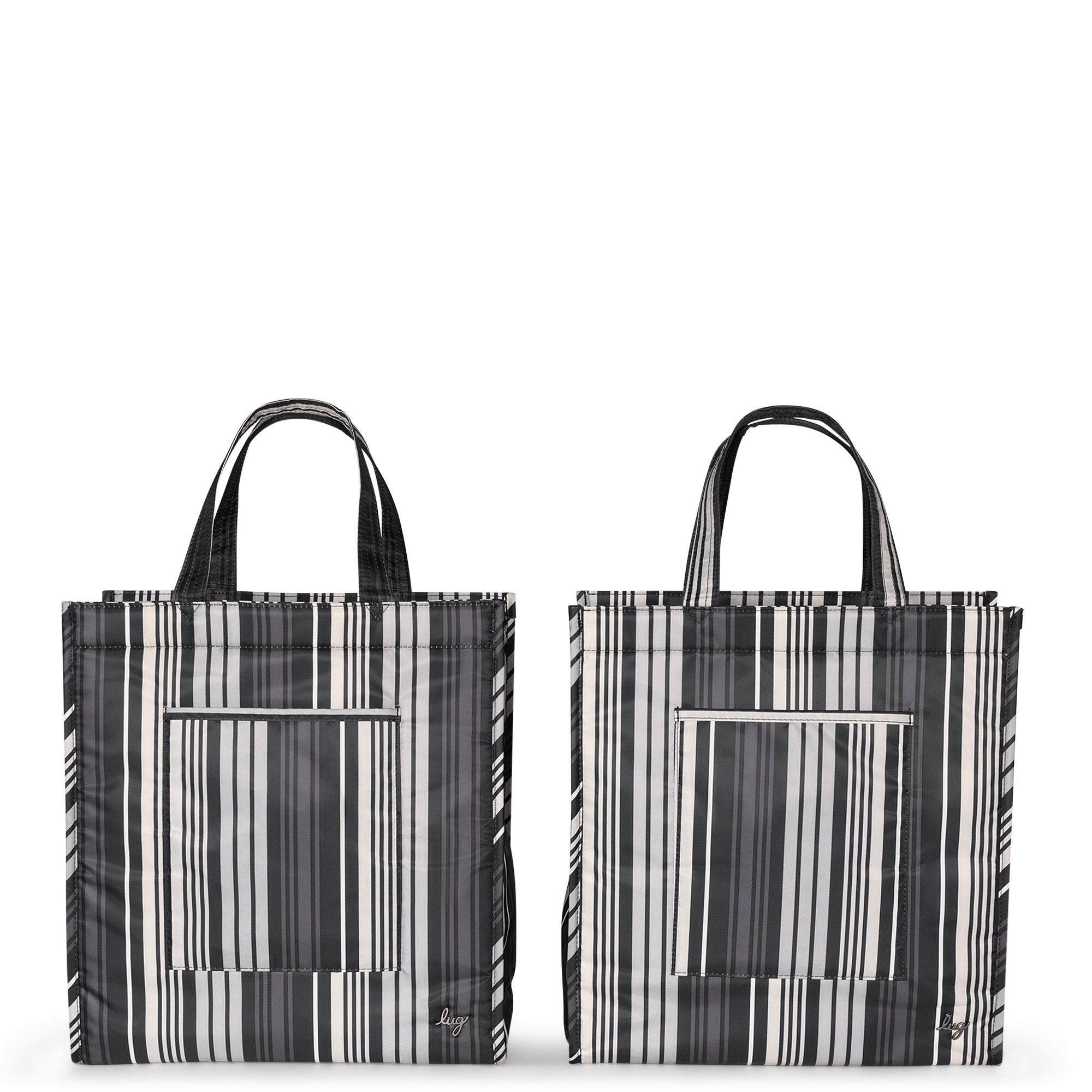 Runner 2pc Tote Bags - LOVE STRIPE BLACK - Runner2pc_LoveStripeBlack_01