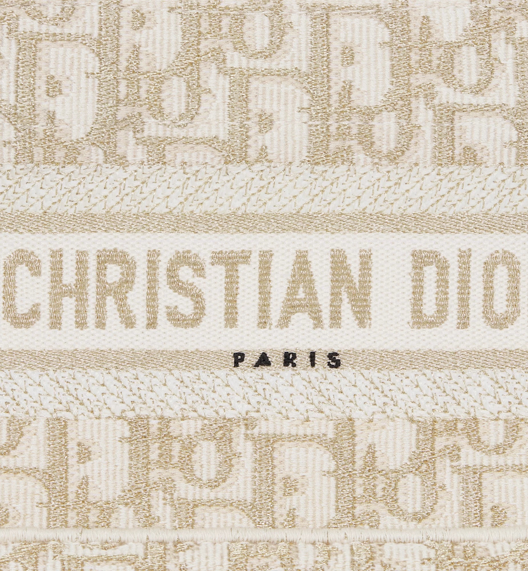 Dior Mini Book Tote – White & Gold Dior Oblique Embroidery #2 - - S5573CTQRM981_E09