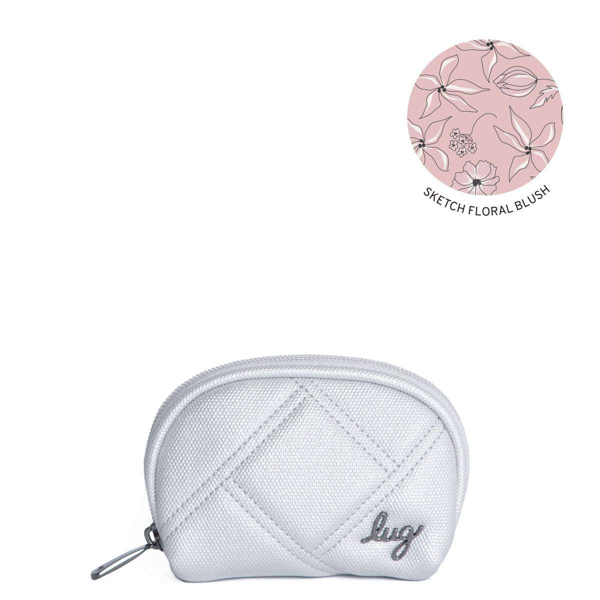 Stash Zip Matte Luxe VL RFID Pouch - METALLIC SILVER - STASH-ML-MetallicSilver