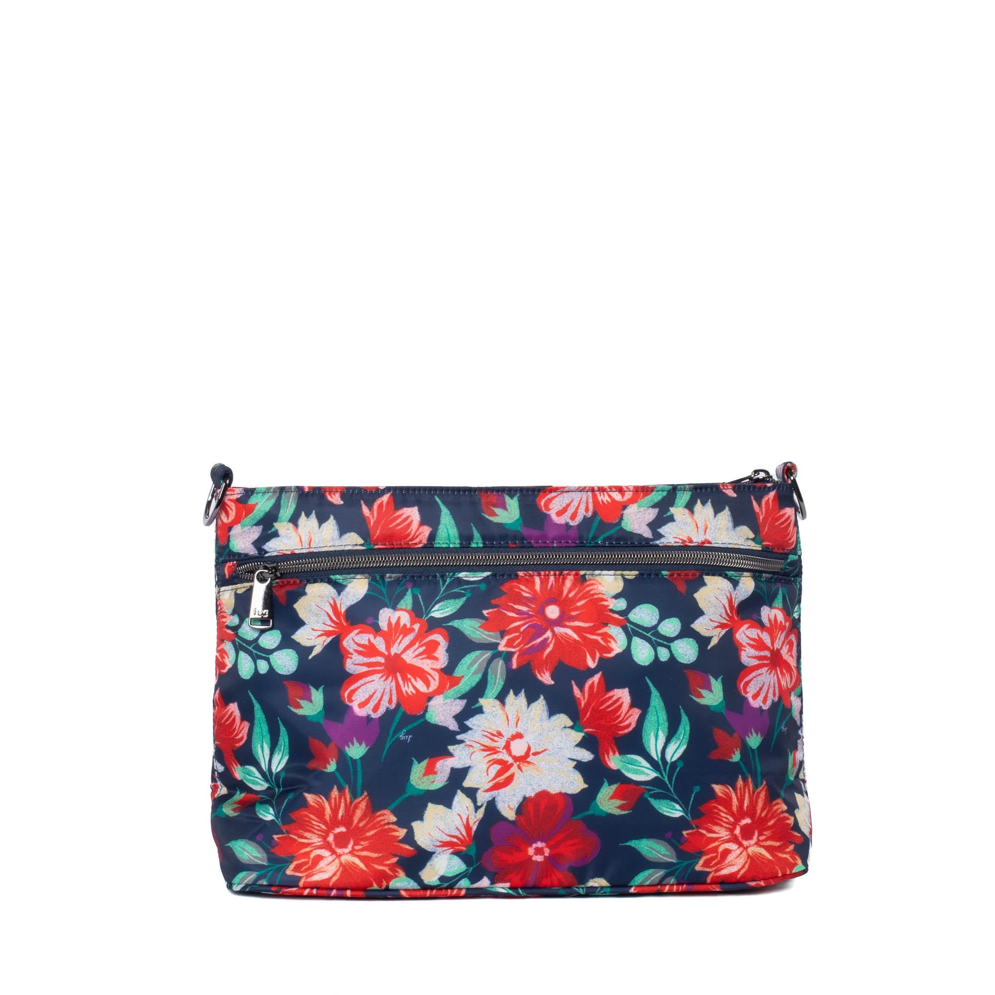 Lug Samba 2 Convertible Crossbody Bag in Bloom Revival print, showing the bag's compact design and adjustable strap.