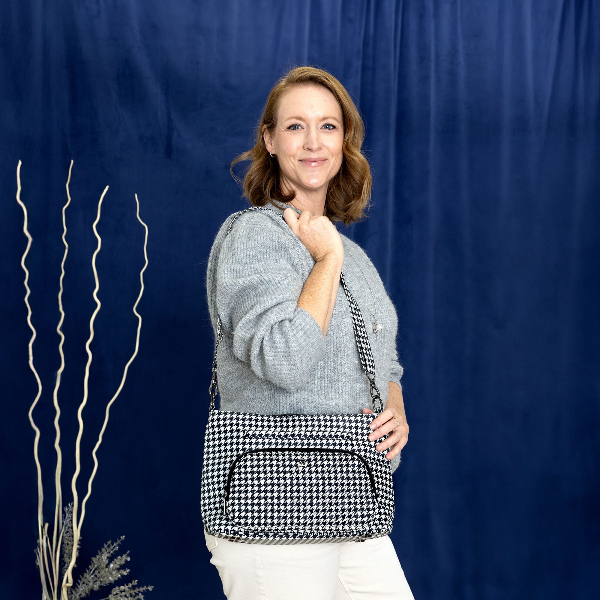 Samba 2 Convertible Crossbody Bag - - Samba2_MicroHoundstooth_01