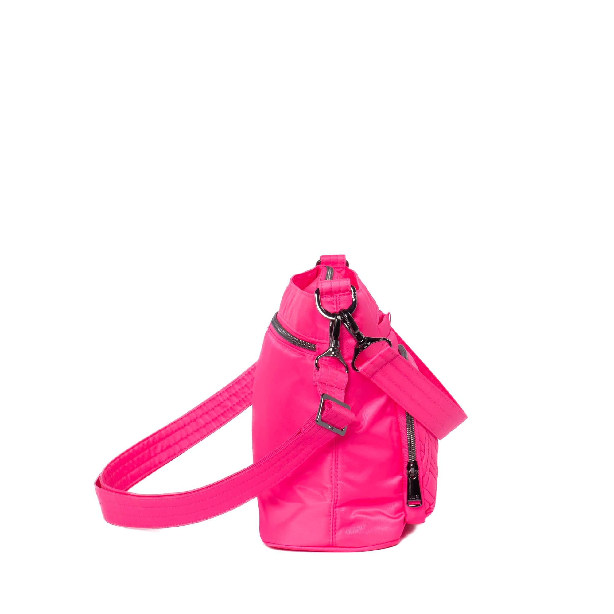 Magenta Lug Samba 2 Convertible Crossbody Bag with adjustable strap and multiple compartments, stylish and versatile for everyday use.