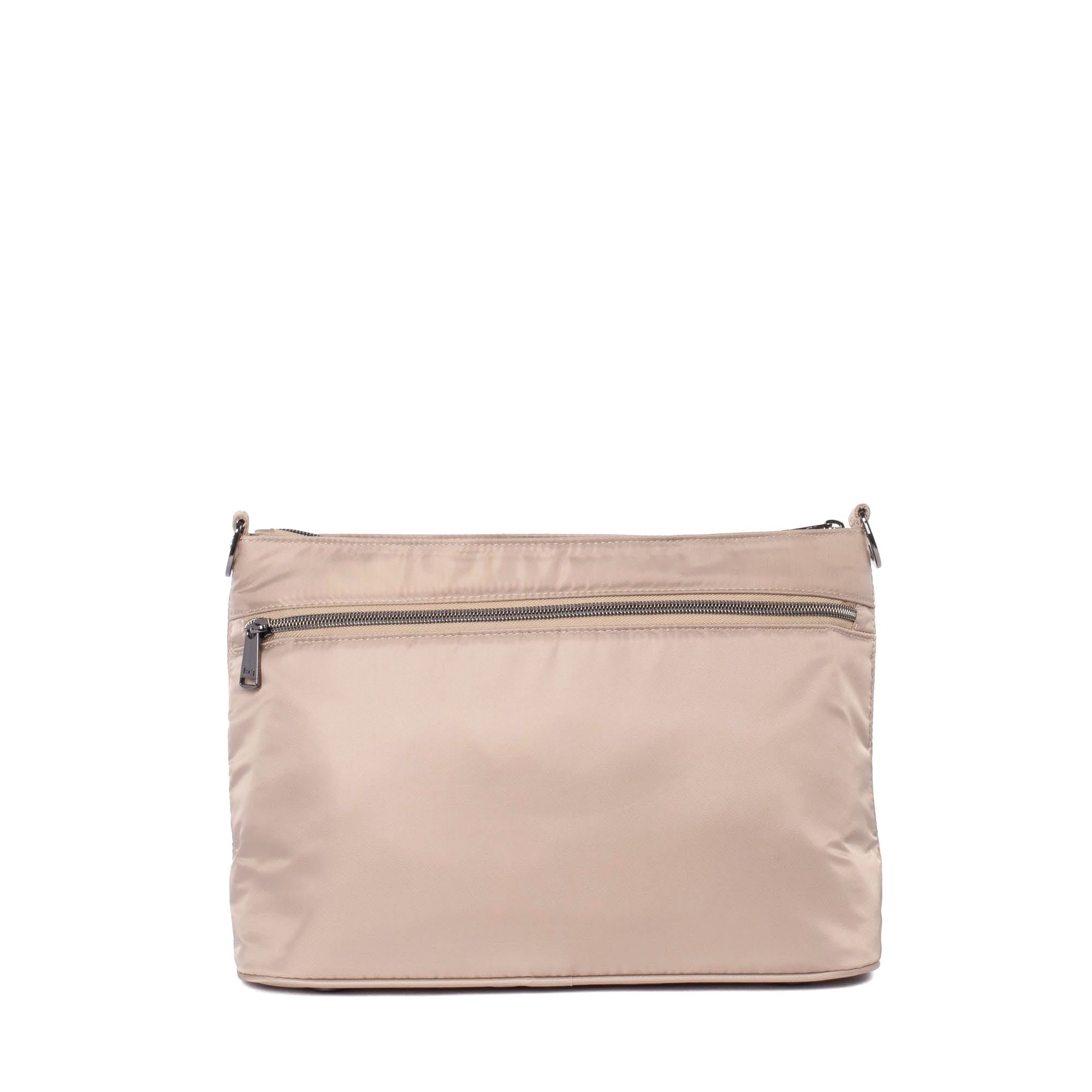 Lug Samba 2 convertible crossbody bag in sand color, featuring adjustable strap and multiple compartments for versatile use.