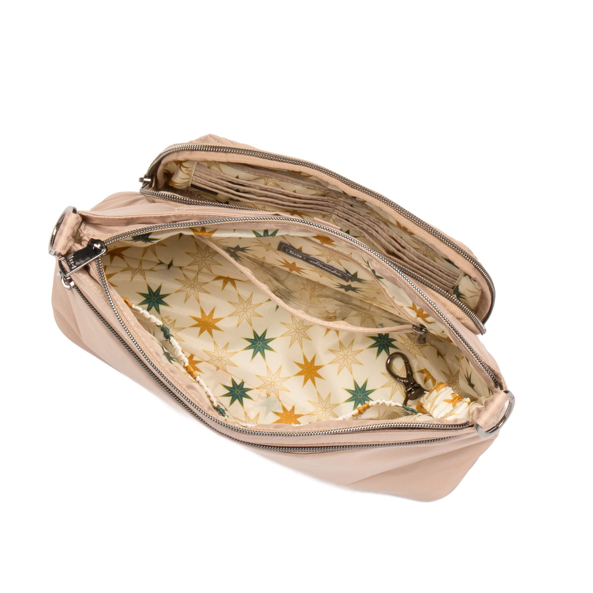 Lug Samba 2 convertible crossbody bag in sand color with adjustable strap and multiple compartments.