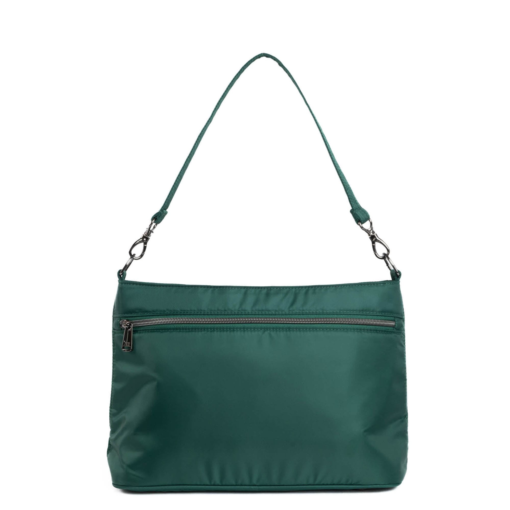 Lug Samba 2 Convertible Crossbody Bag in Wickedly Green with adjustable strap and multiple compartments.