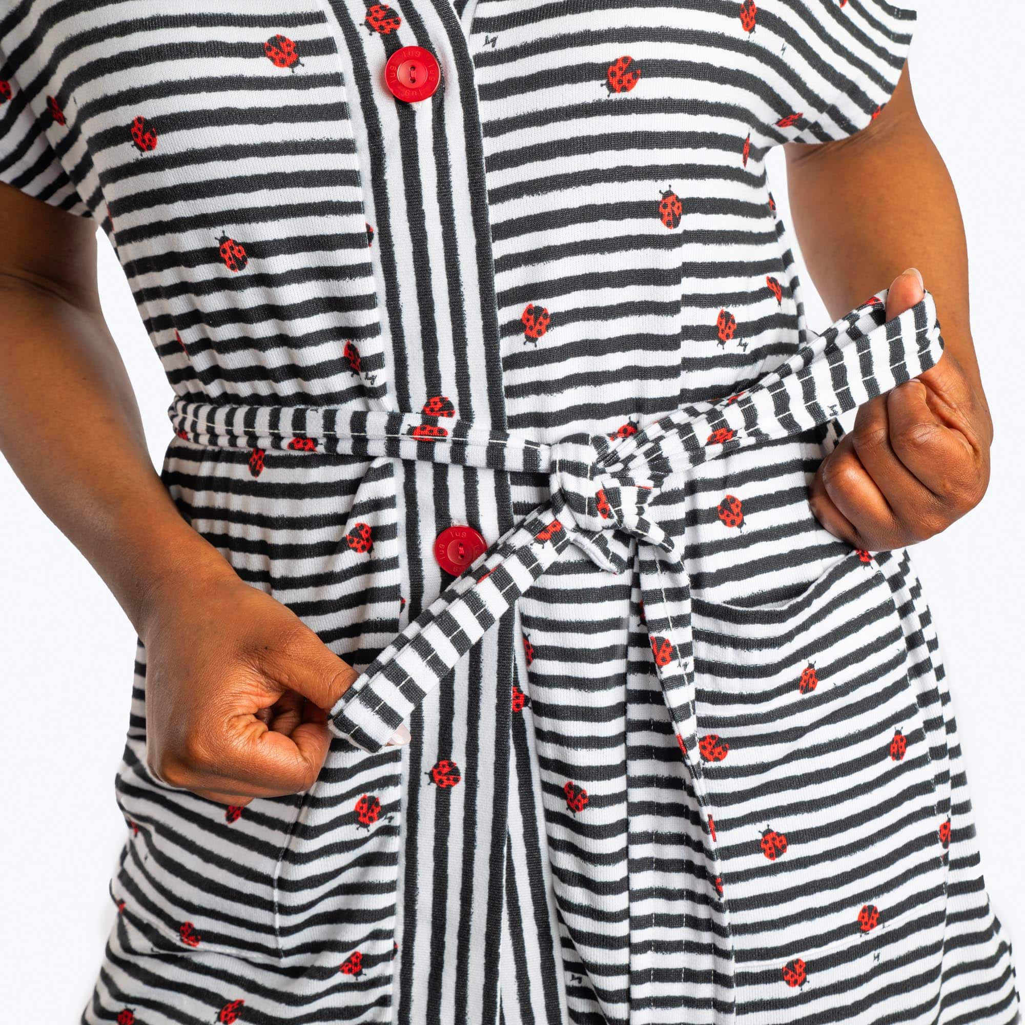 Sashay Lounge Wrap Vest - LADYBUG LANE - SashayLoungeVest_LadybugLane_04