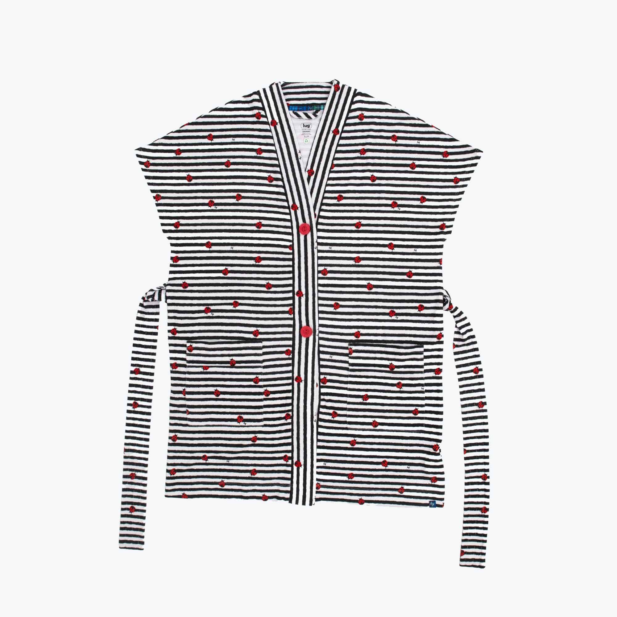 Sashay Lounge Wrap Vest - PAPAYA - SashayLoungeVest_LadybugLane_Flatlay