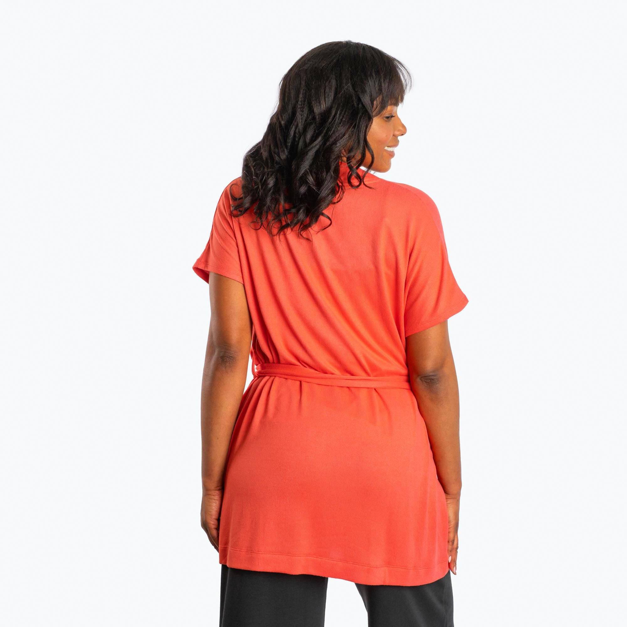 Sashay Lounge Wrap Vest - PAPAYA - SashayLoungeVest_Papaya_02