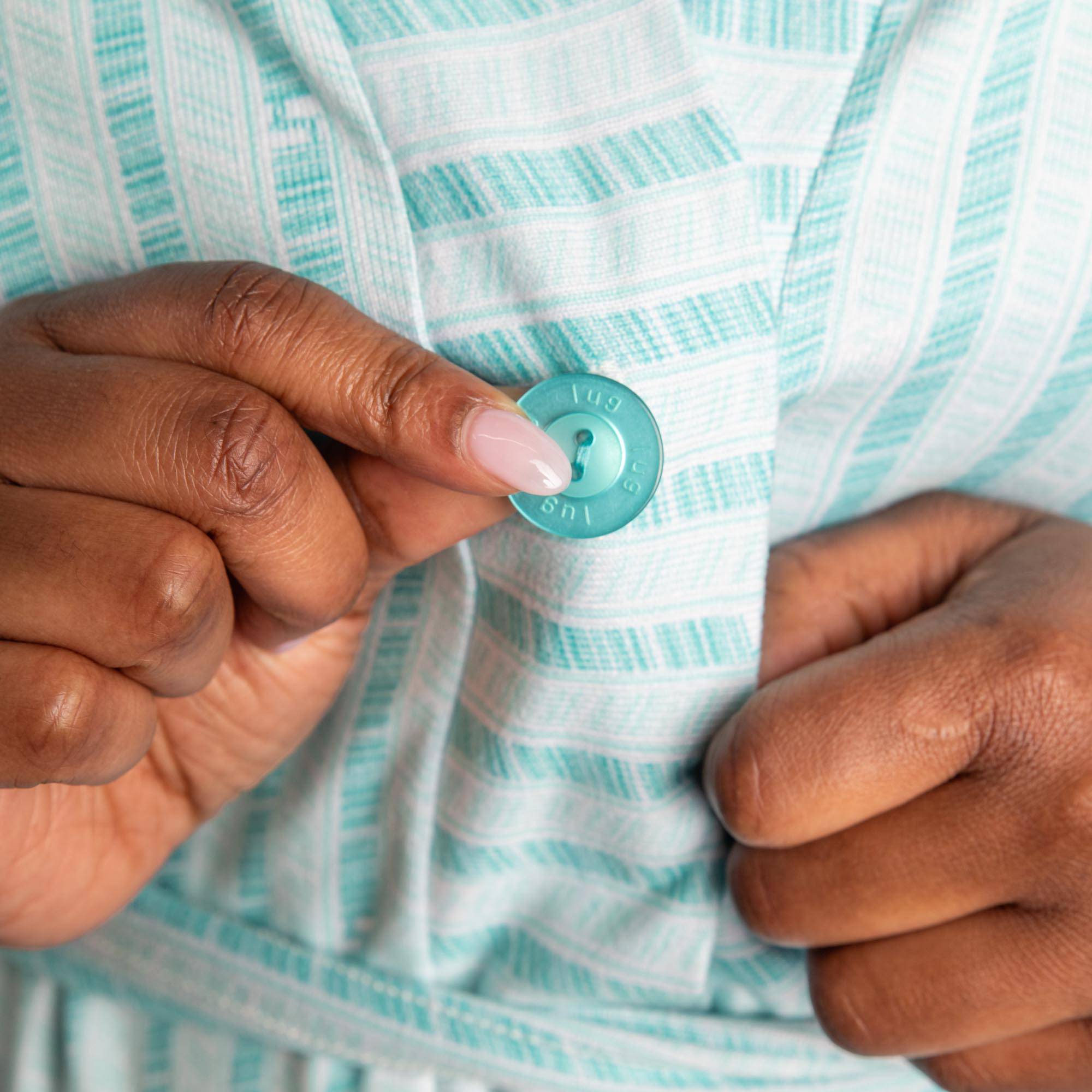 Sashay Lounge Wrap Vest - PAPAYA - SashayLoungeVest_RadiateStripeAqua_05