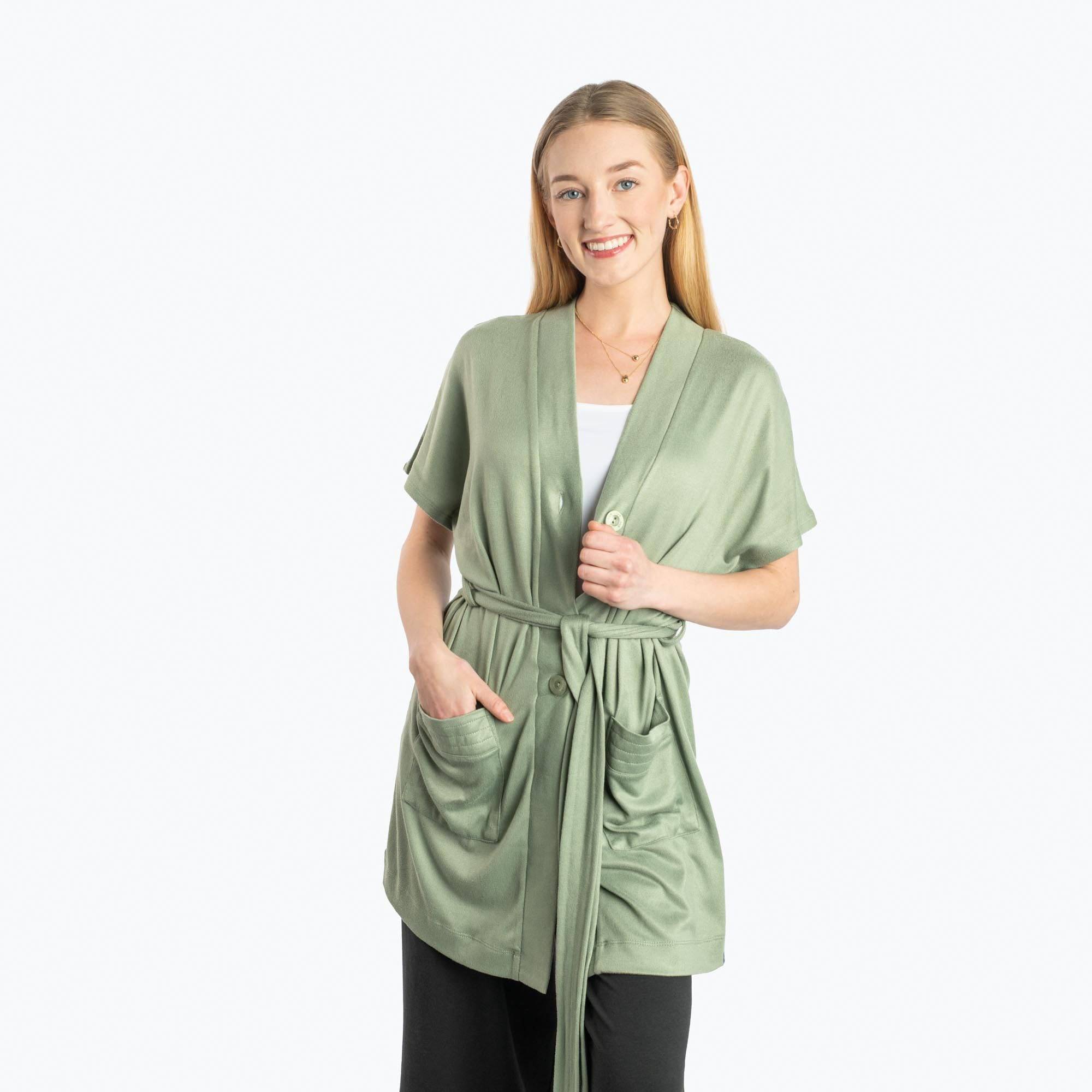 Sashay Lounge Wrap Vest - SAGE GREEN - SashayLoungeVest_SageGreen_01