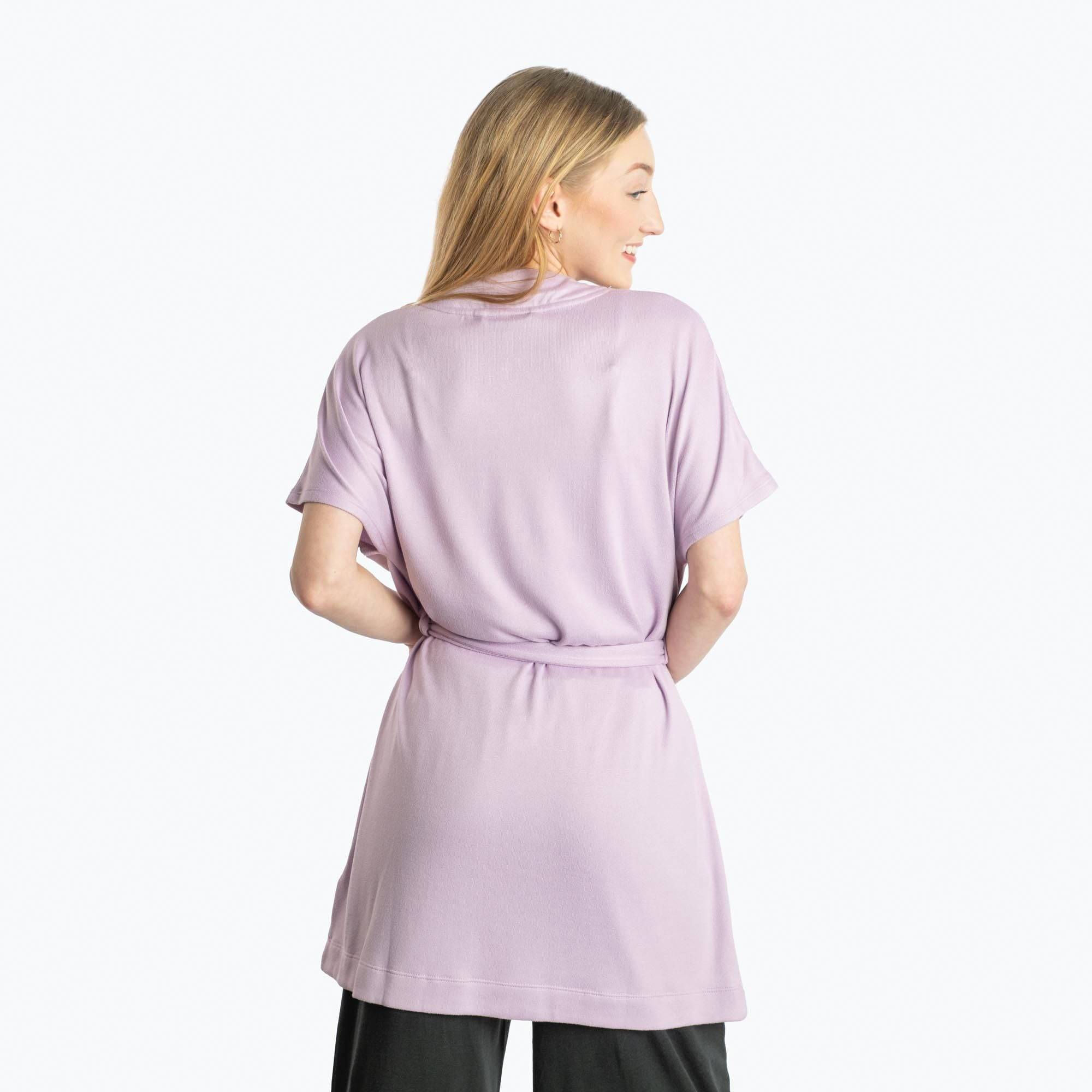 Sashay Lounge Wrap Vest - RADIATE STRIPE AQUA - SashayLoungeVest_Sugarplum_02