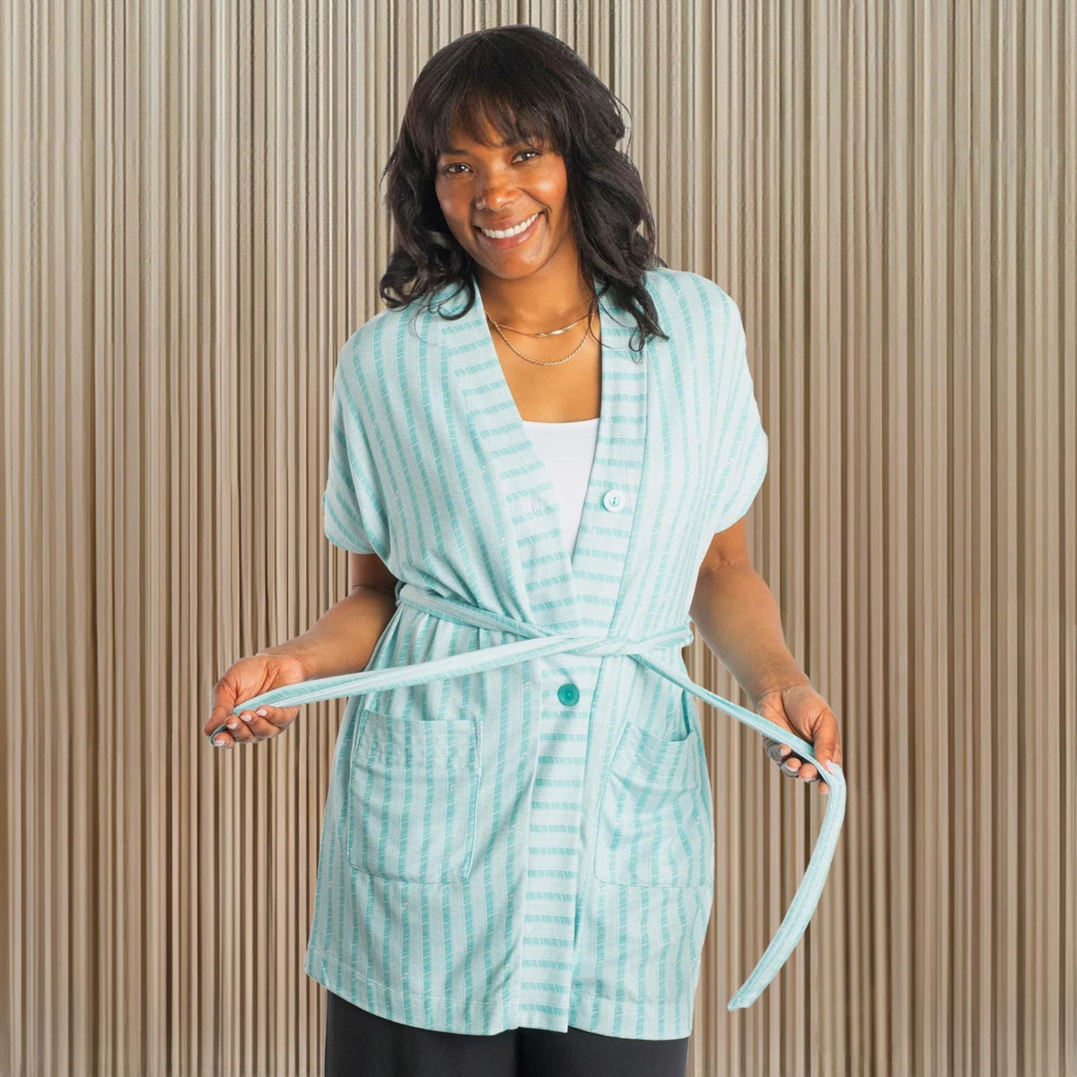 Sashay Lounge Wrap Vest - - Sashay_Hover