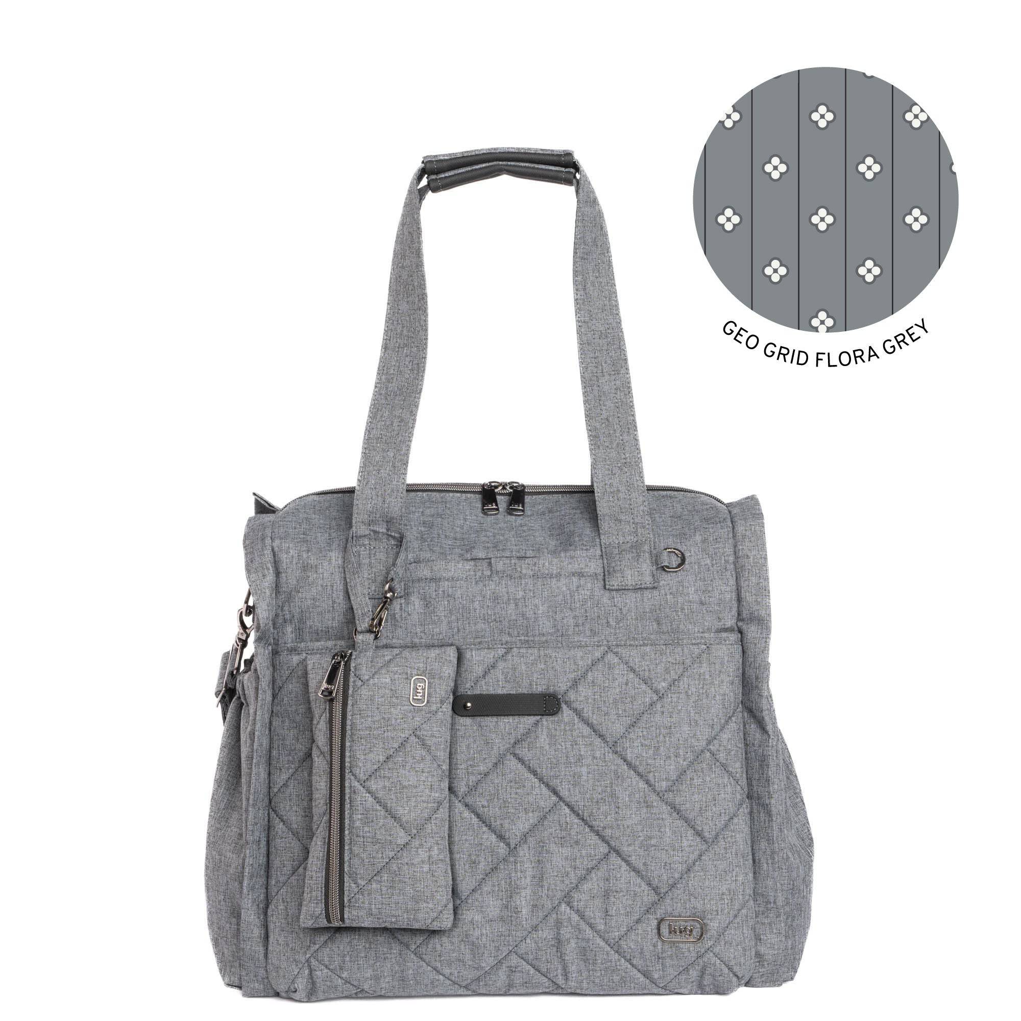 Saunter Classic Duffel & Sway Pouch - HEATHER GREY - Saunter-Sway_HeatherGrey