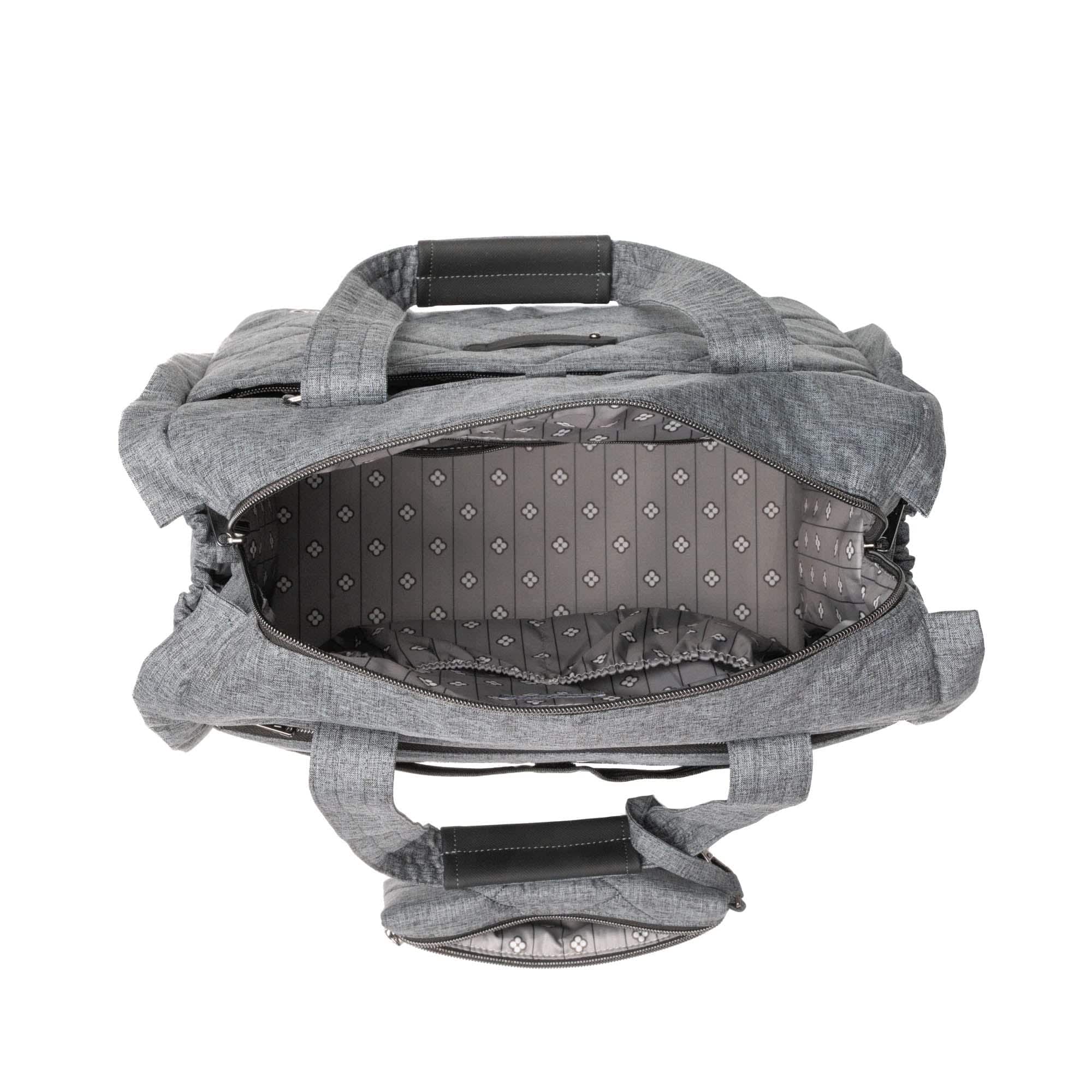 Saunter Classic Duffel & Sway Pouch - HEATHER GREY - SaunterSway_HeatherGrey_05
