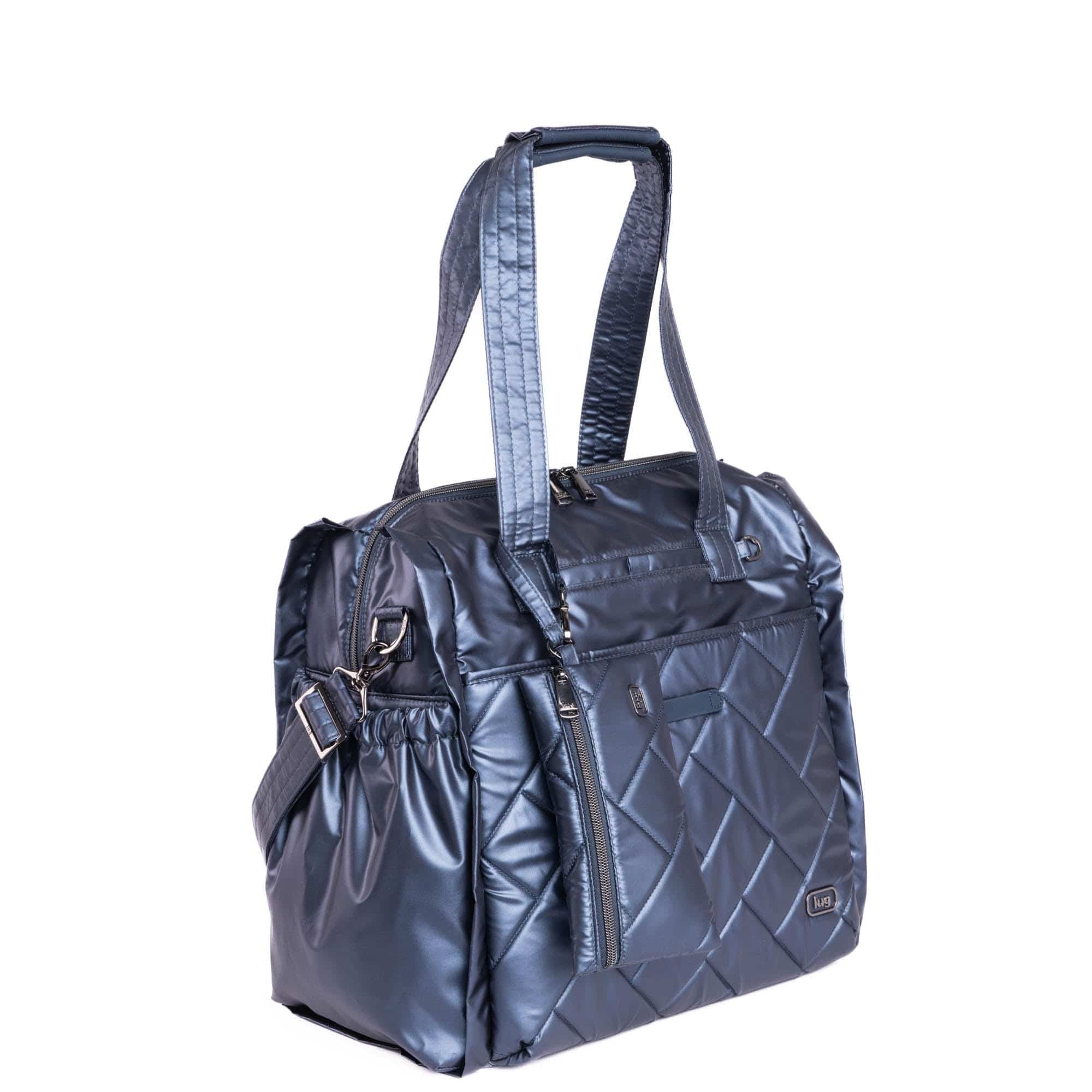 Saunter Classic Duffel & Sway Pouch - METALLIC INDIGO - SaunterSway_MetallicIndigo_02