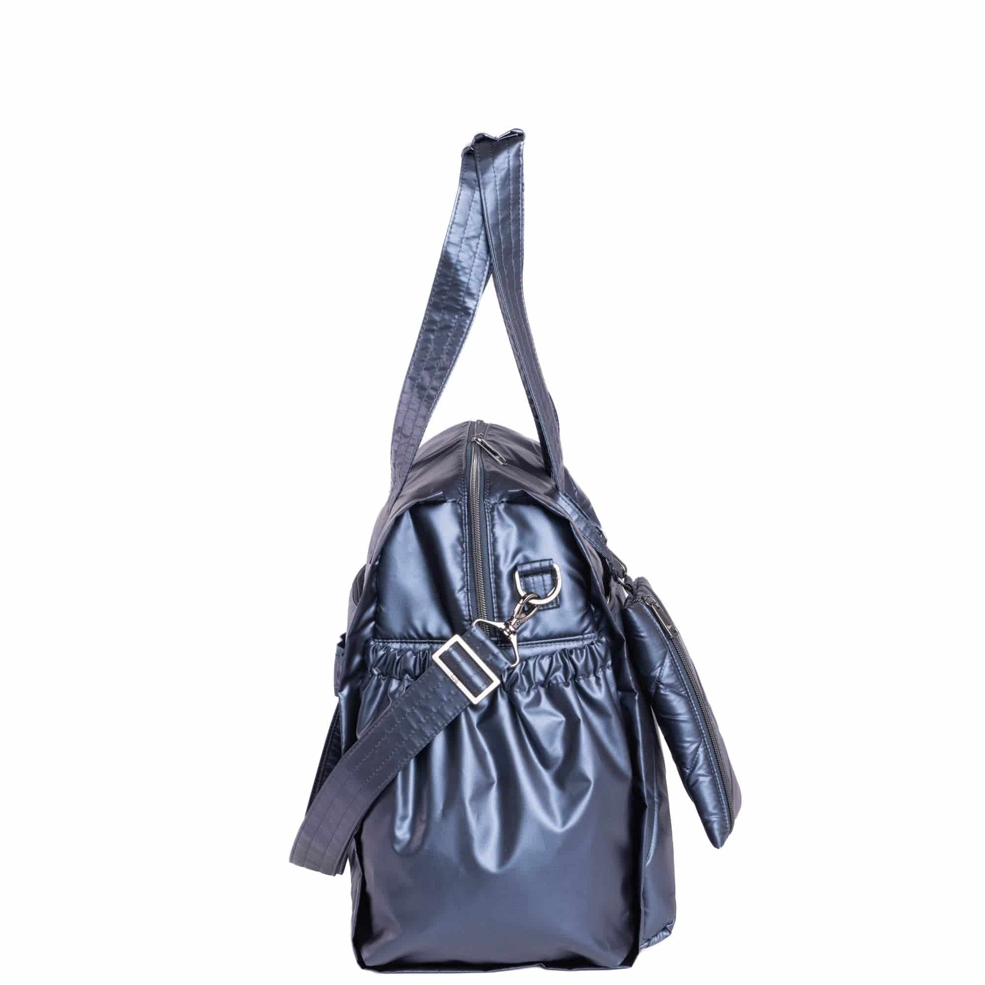 Saunter Classic Duffel & Sway Pouch - METALLIC INDIGO - SaunterSway_MetallicIndigo_03