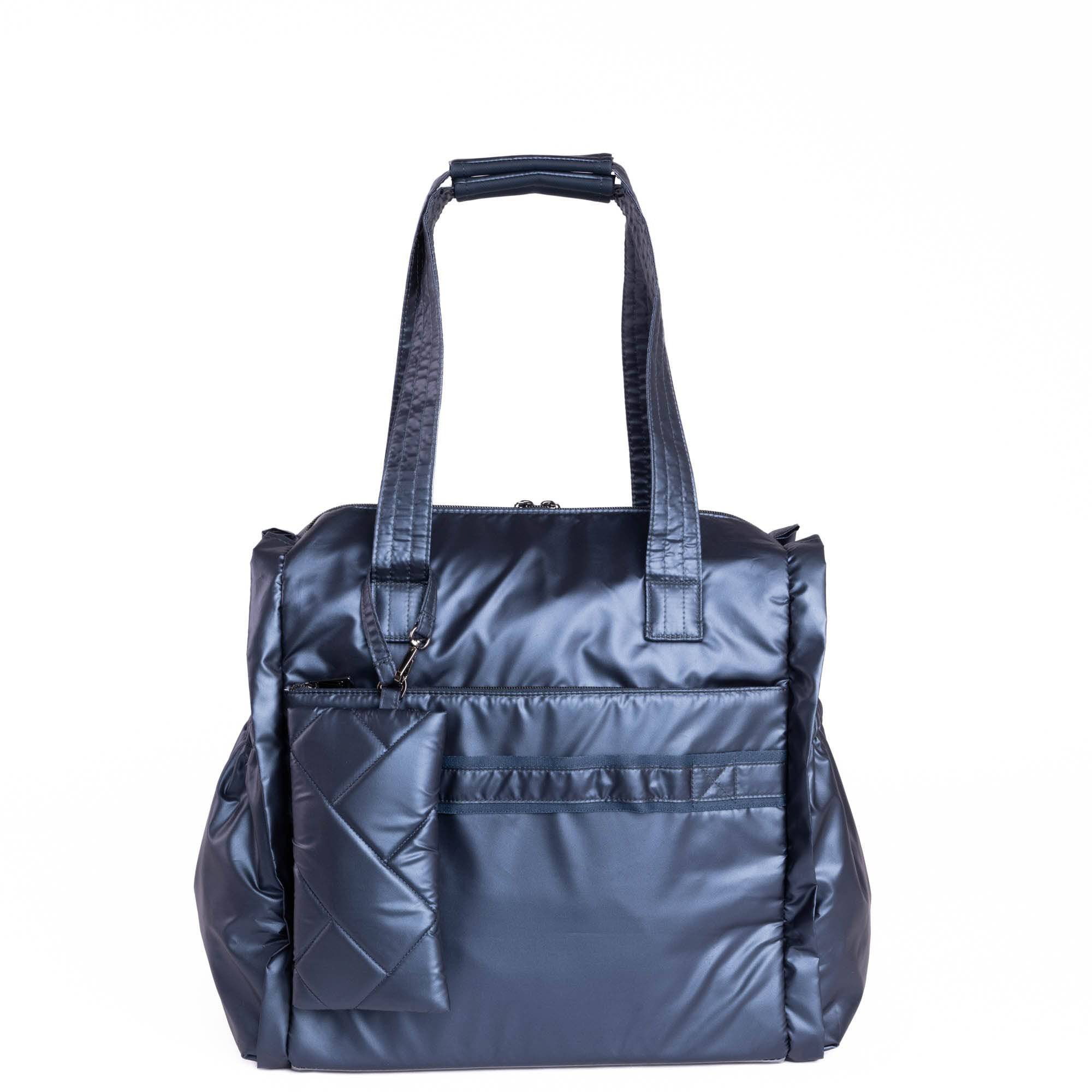 Saunter Classic Duffel & Sway Pouch - METALLIC INDIGO - SaunterSway_MetallicIndigo_04