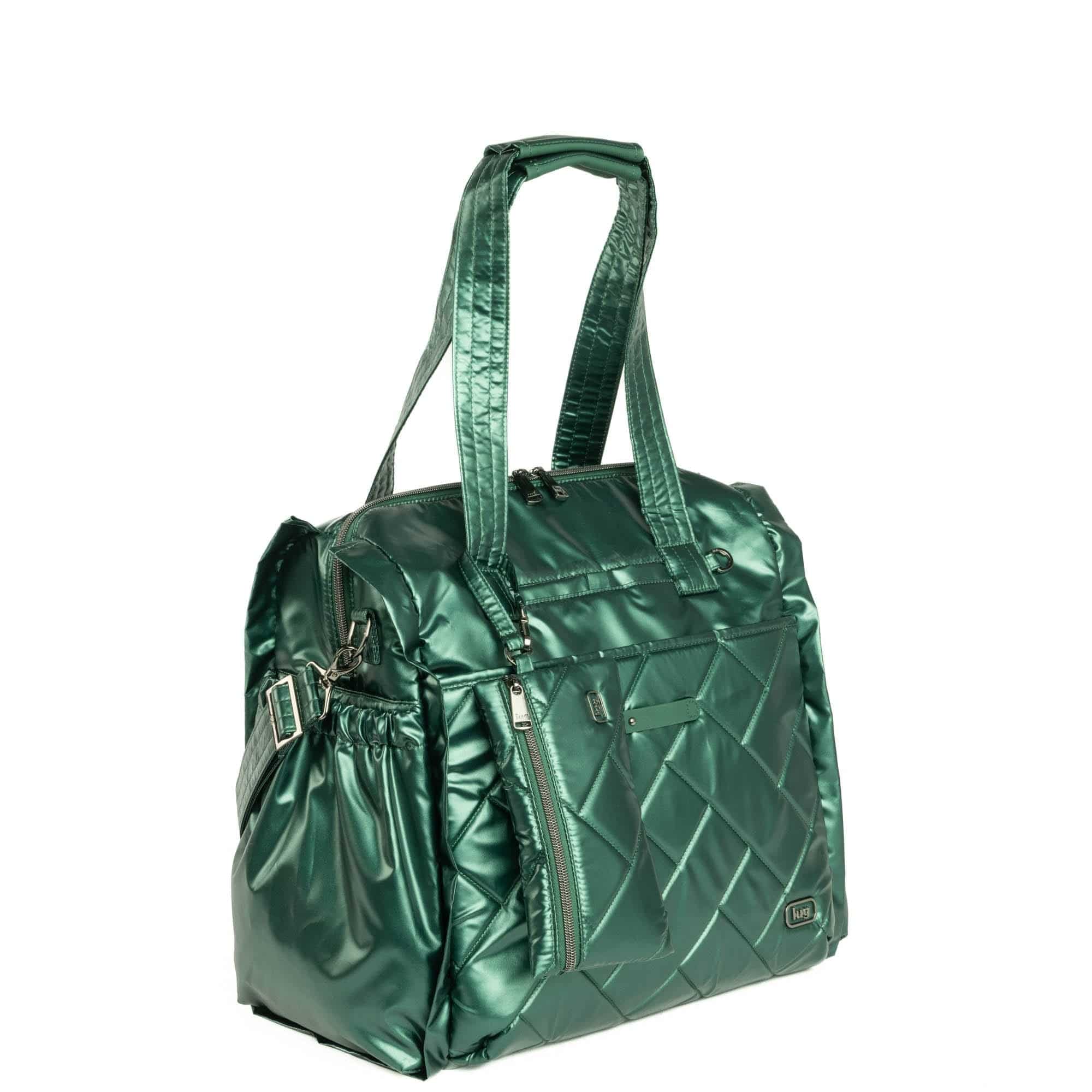 Saunter Classic Duffel & Sway Pouch - METALLIC WICKEDLY GREEN - SaunterSway_MetallicWickedlyGreen_02