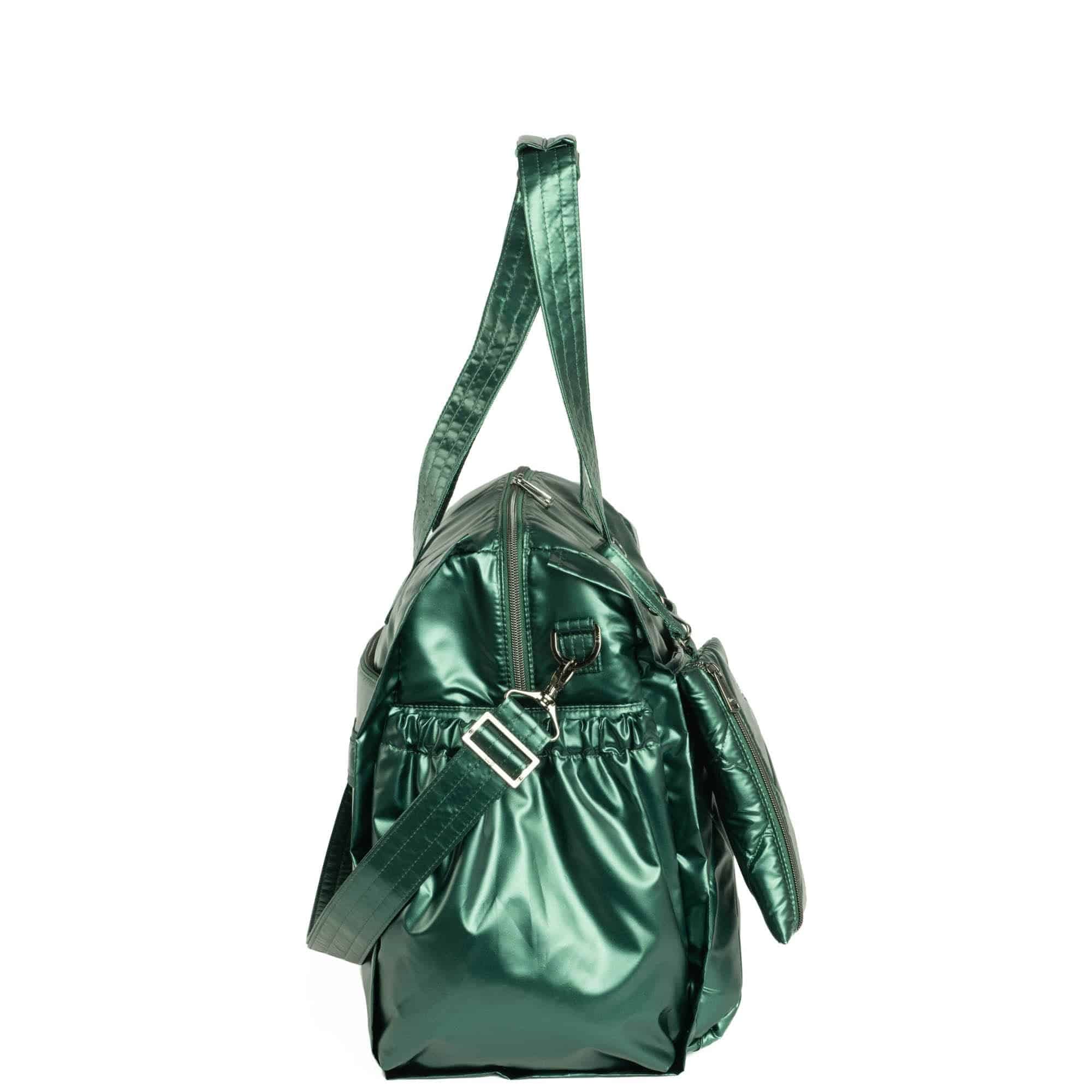 Saunter Classic Duffel & Sway Pouch - METALLIC WICKEDLY GREEN - SaunterSway_MetallicWickedlyGreen_03
