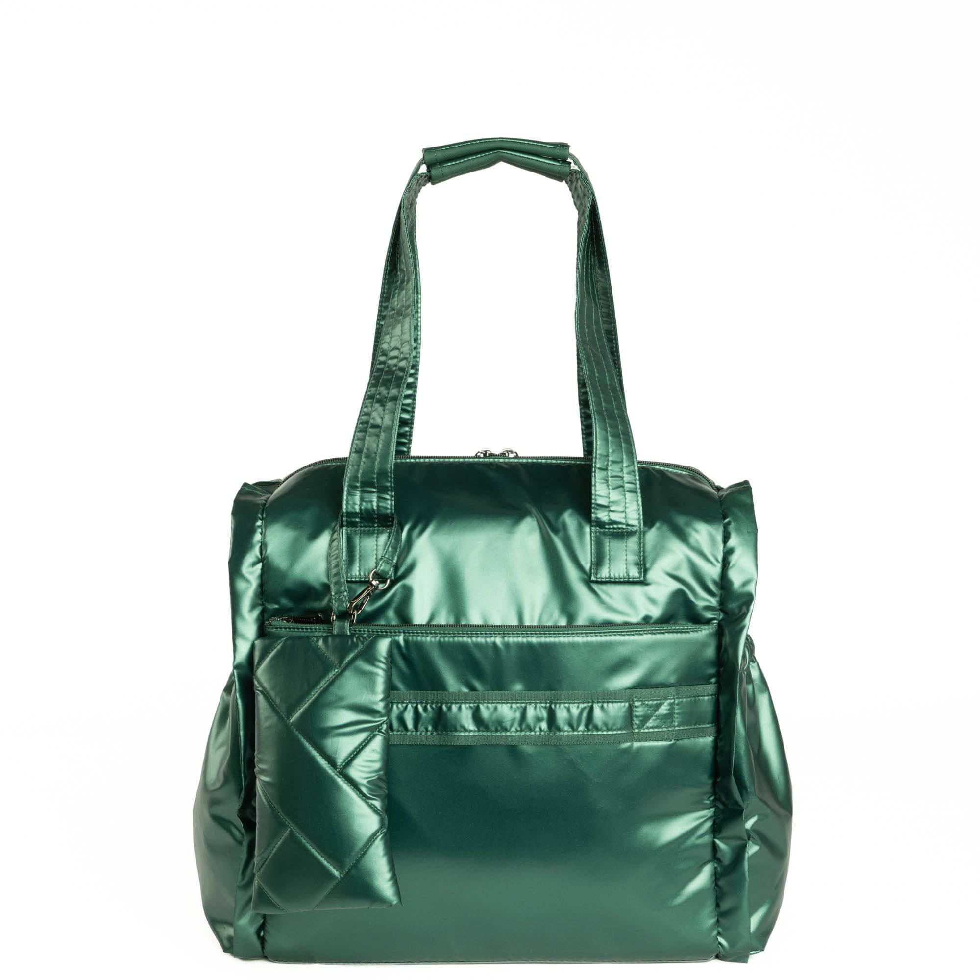 Saunter Classic Duffel & Sway Pouch - METALLIC WICKEDLY GREEN - SaunterSway_MetallicWickedlyGreen_04