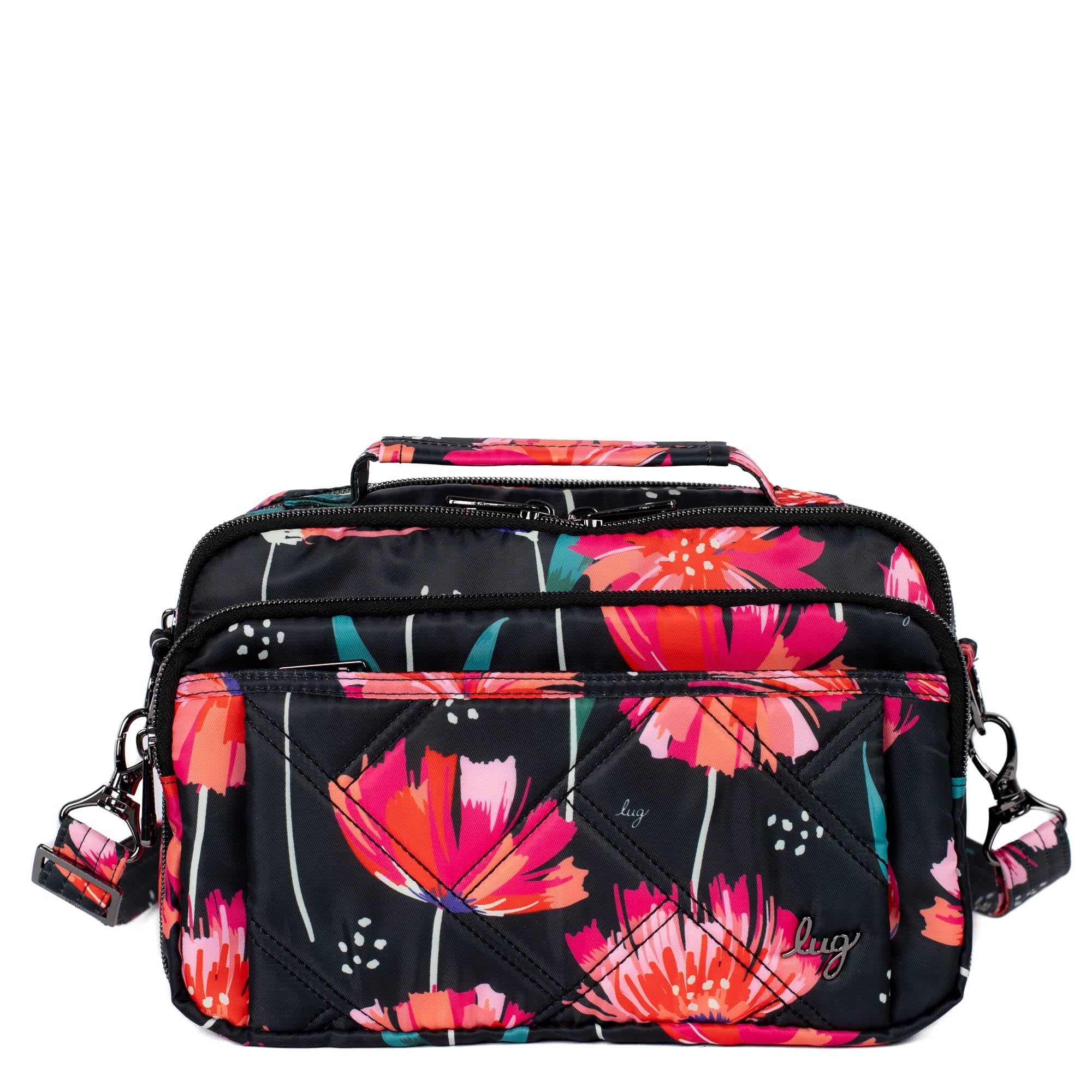 Scoop SE Crossbody Bag - POMPOM FLORAL BLACK - ScoopSE_PompomFloralBlack_01_9444cc90-3fa5-4877-a2b8-a5836327ce76