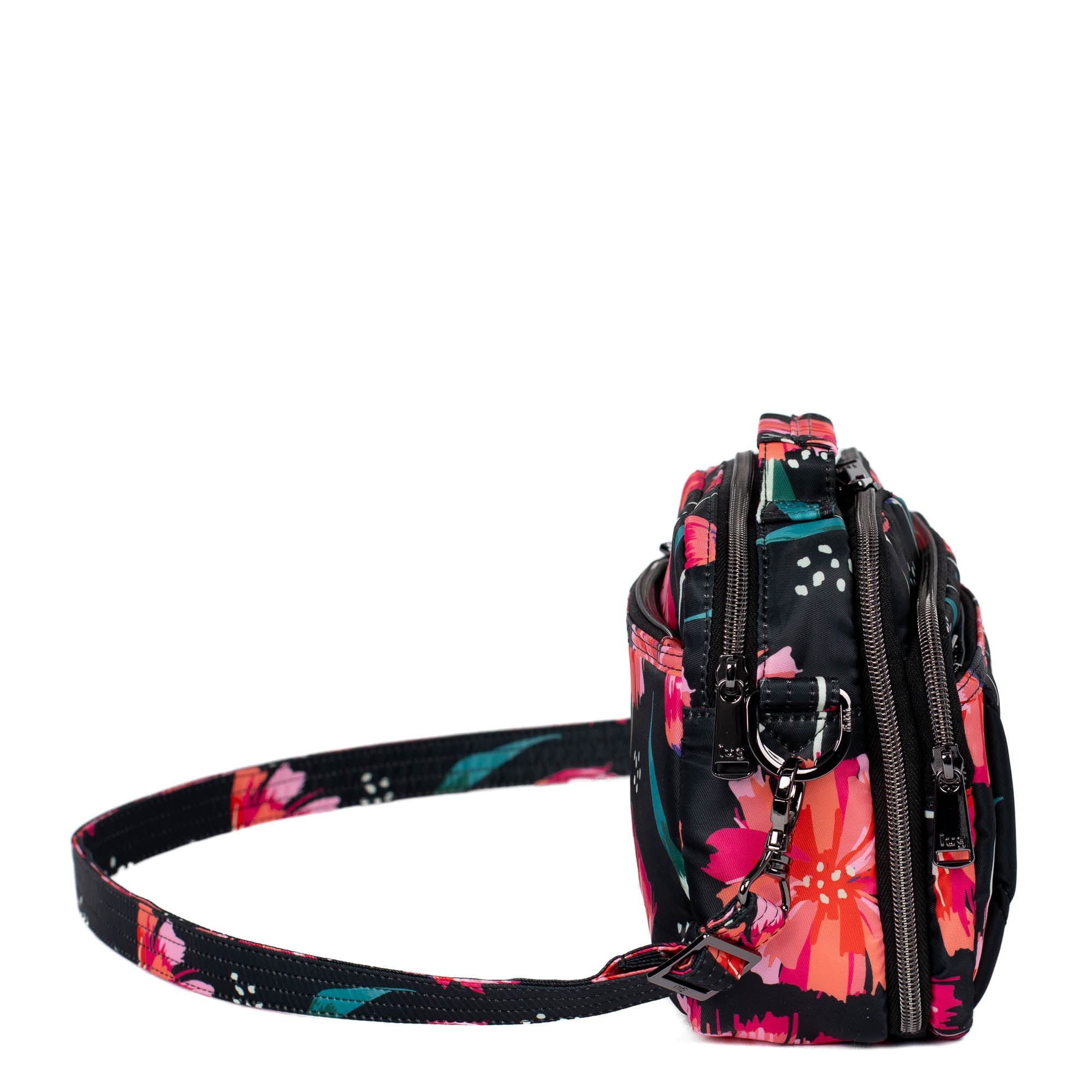 Scoop SE Crossbody Bag - POMPOM FLORAL BLACK - ScoopSE_PompomFloralBlack_03