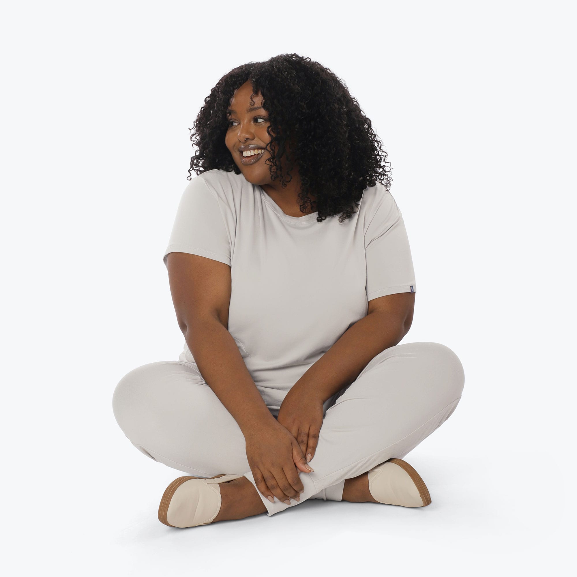 Scoop Short Sleeve Top - PEBBLE - Scoop_Top_Pebble_XL_04