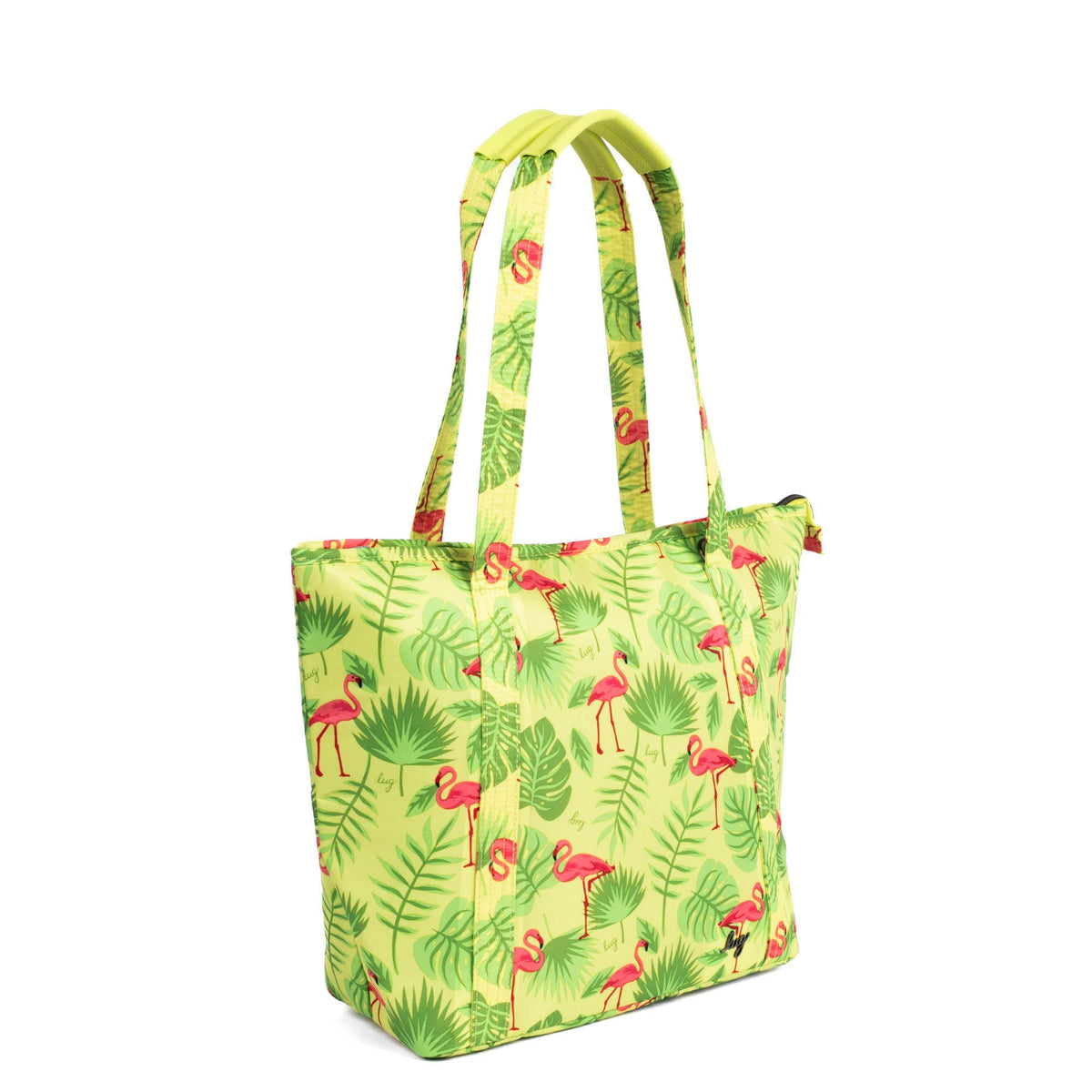 Scramble Insulated Tote Bag - FLAMINGO LIME - Scramble_FlamingoLime_02