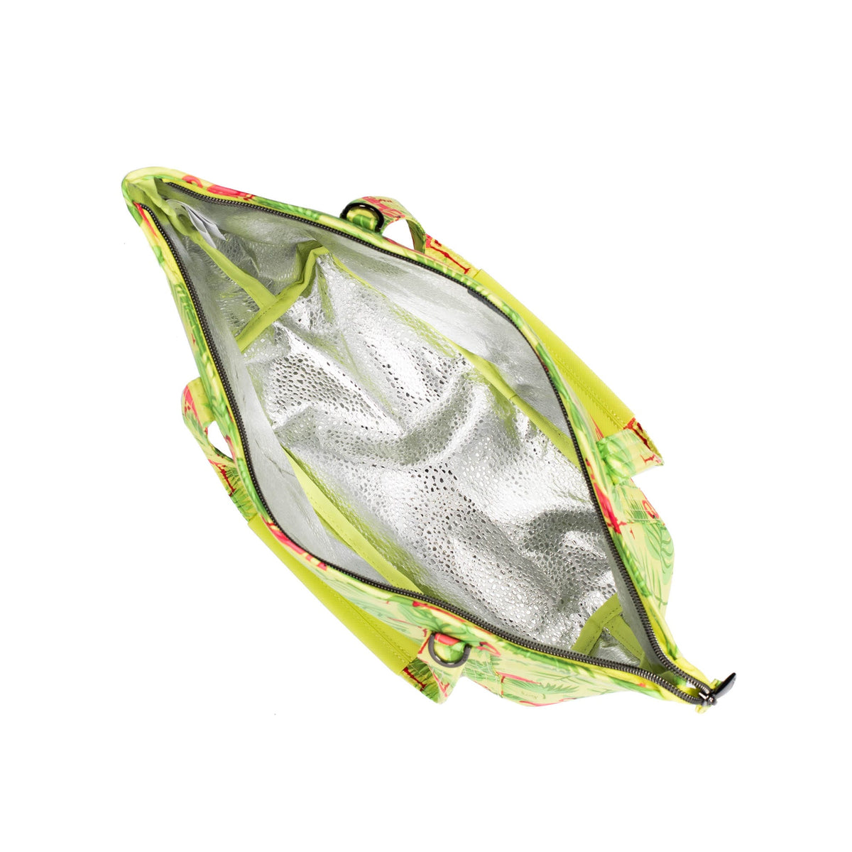 Scramble Insulated Tote Bag - FLAMINGO LIME - Scramble_FlamingoLime_05