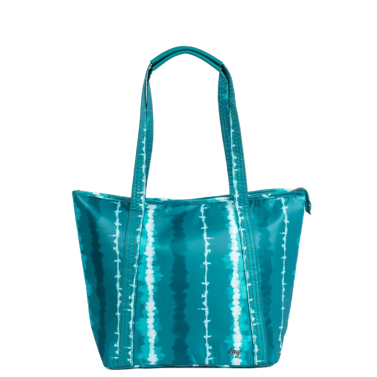 Scramble Insulated Tote Bag - SHIBORI EMERALD TEAL - Scramble_ShiboriEmeraldTeal_01